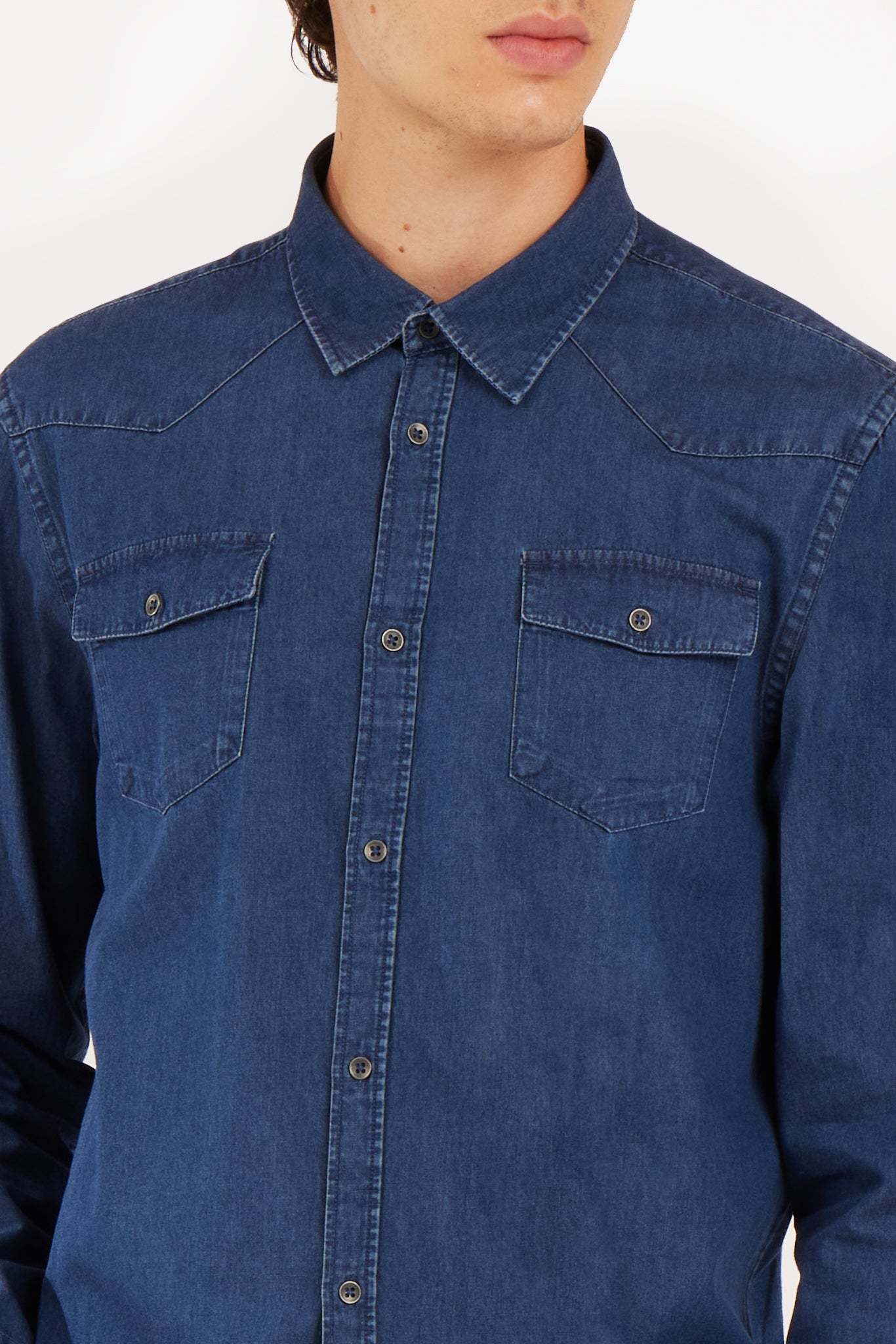 Camicia regular fit denim