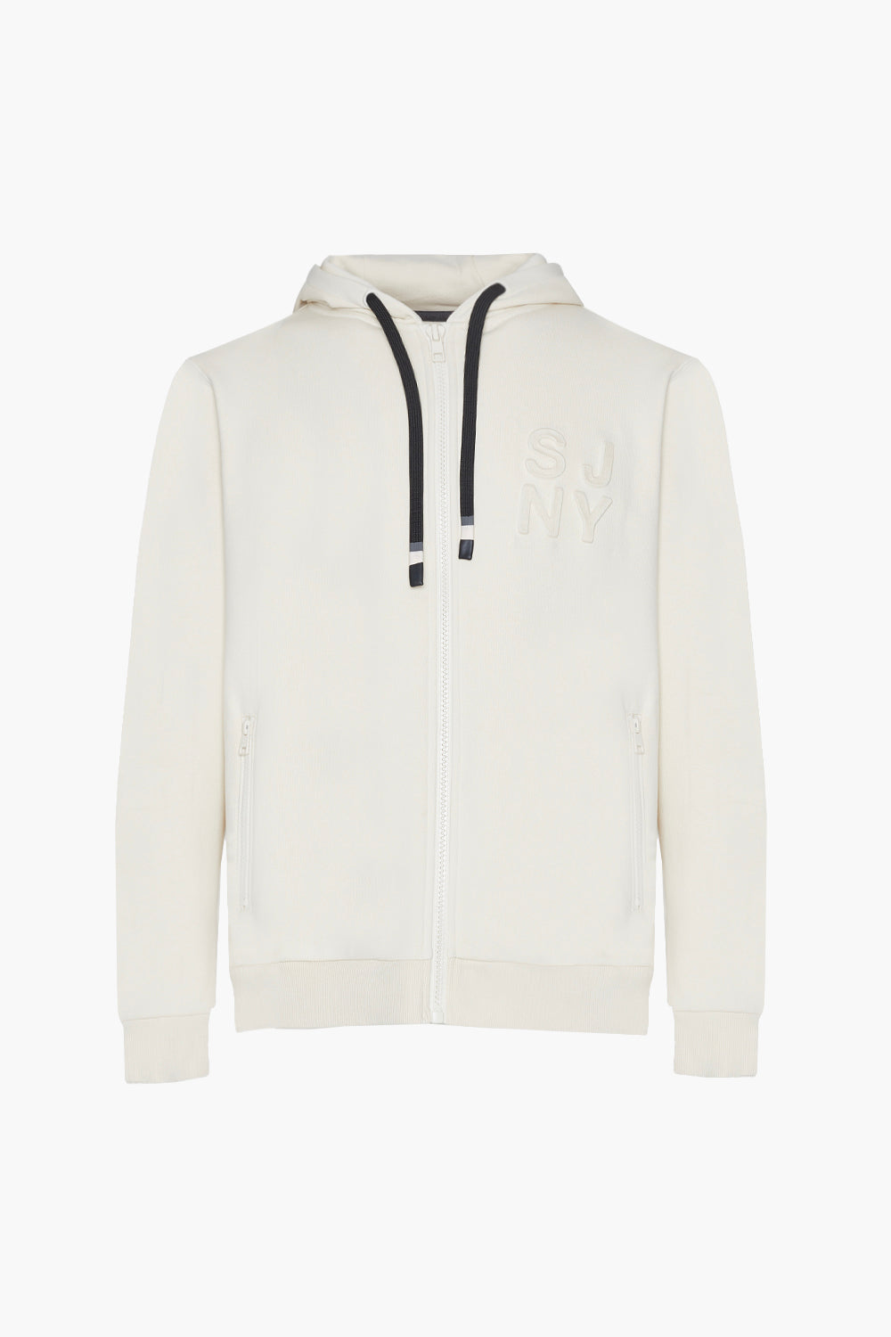 Felpa zip NY|Colore:Off white