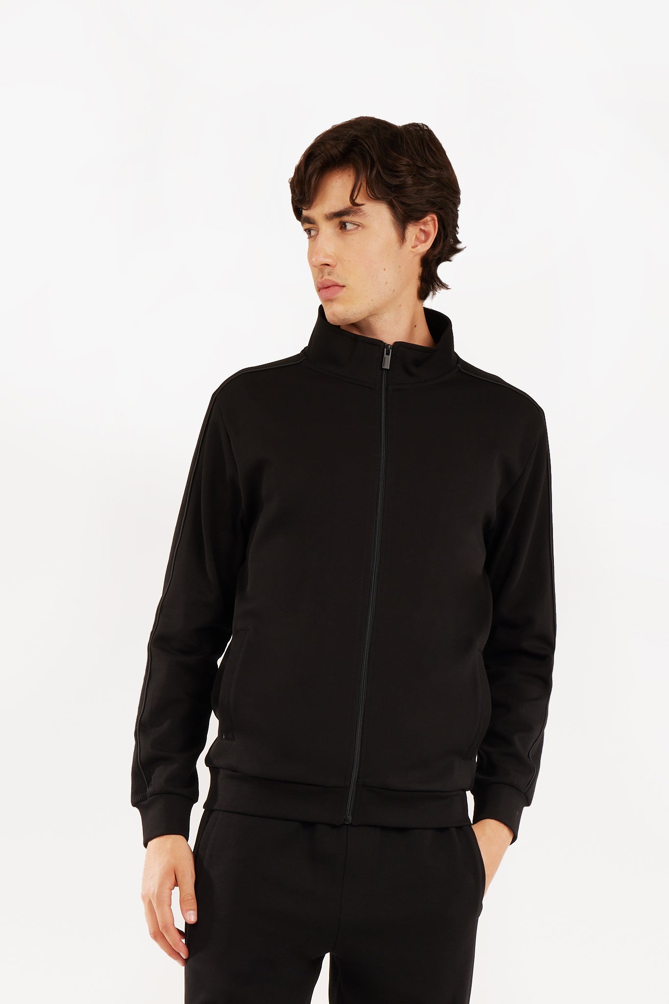 Felpa zip coordinata