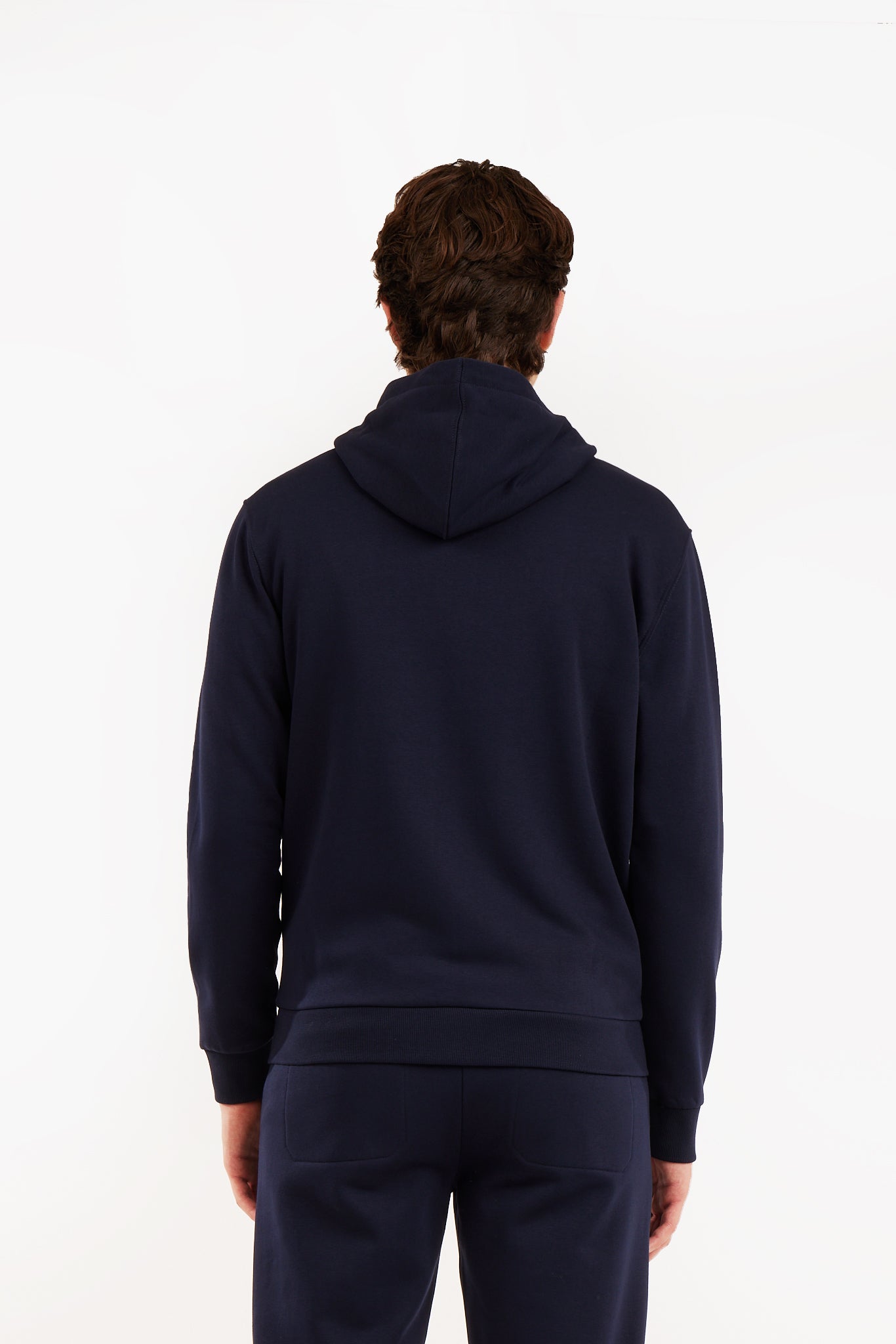 Felpa zip con cappuccio basic