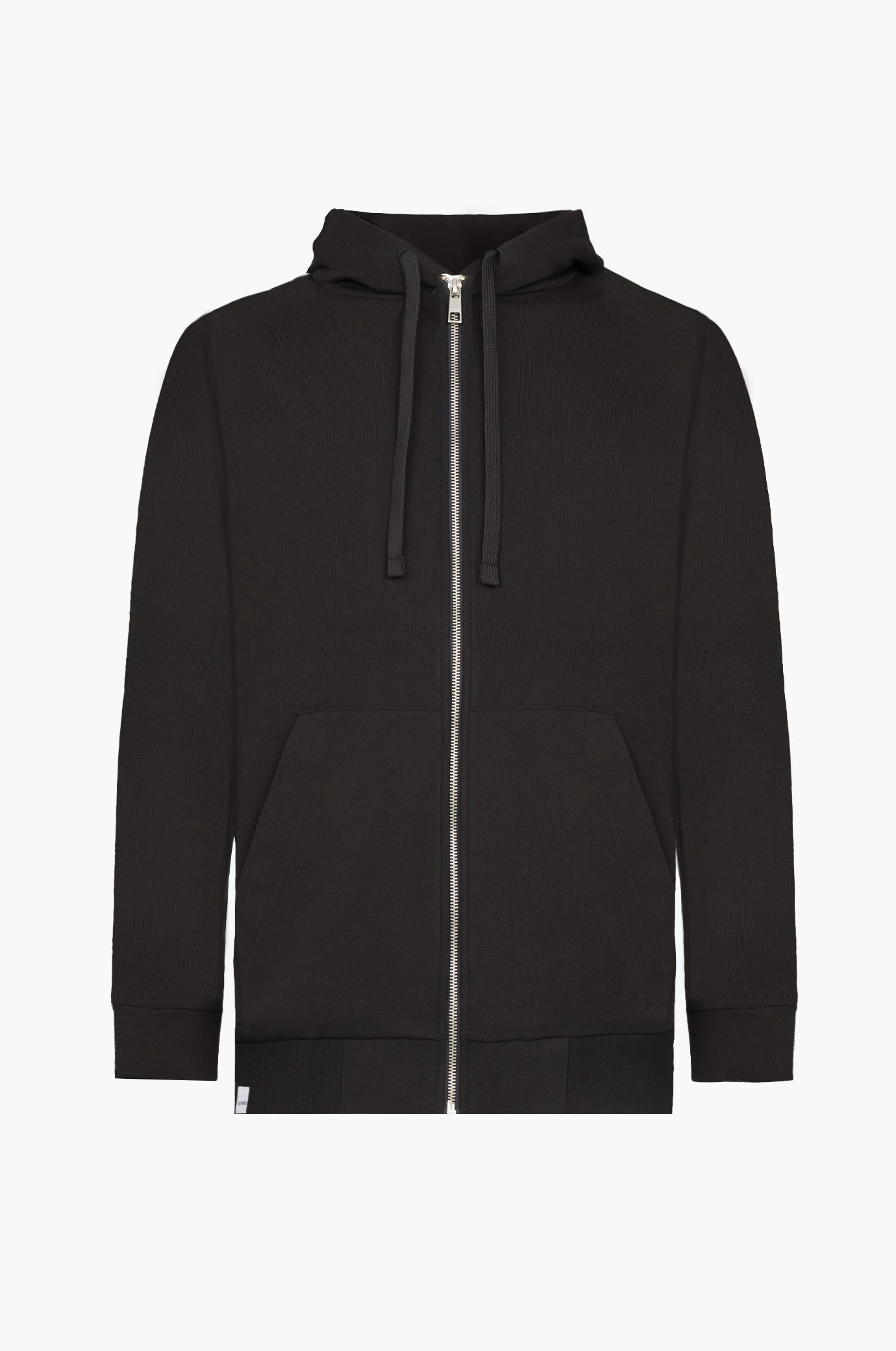 Felpa zip con cappuccio basic