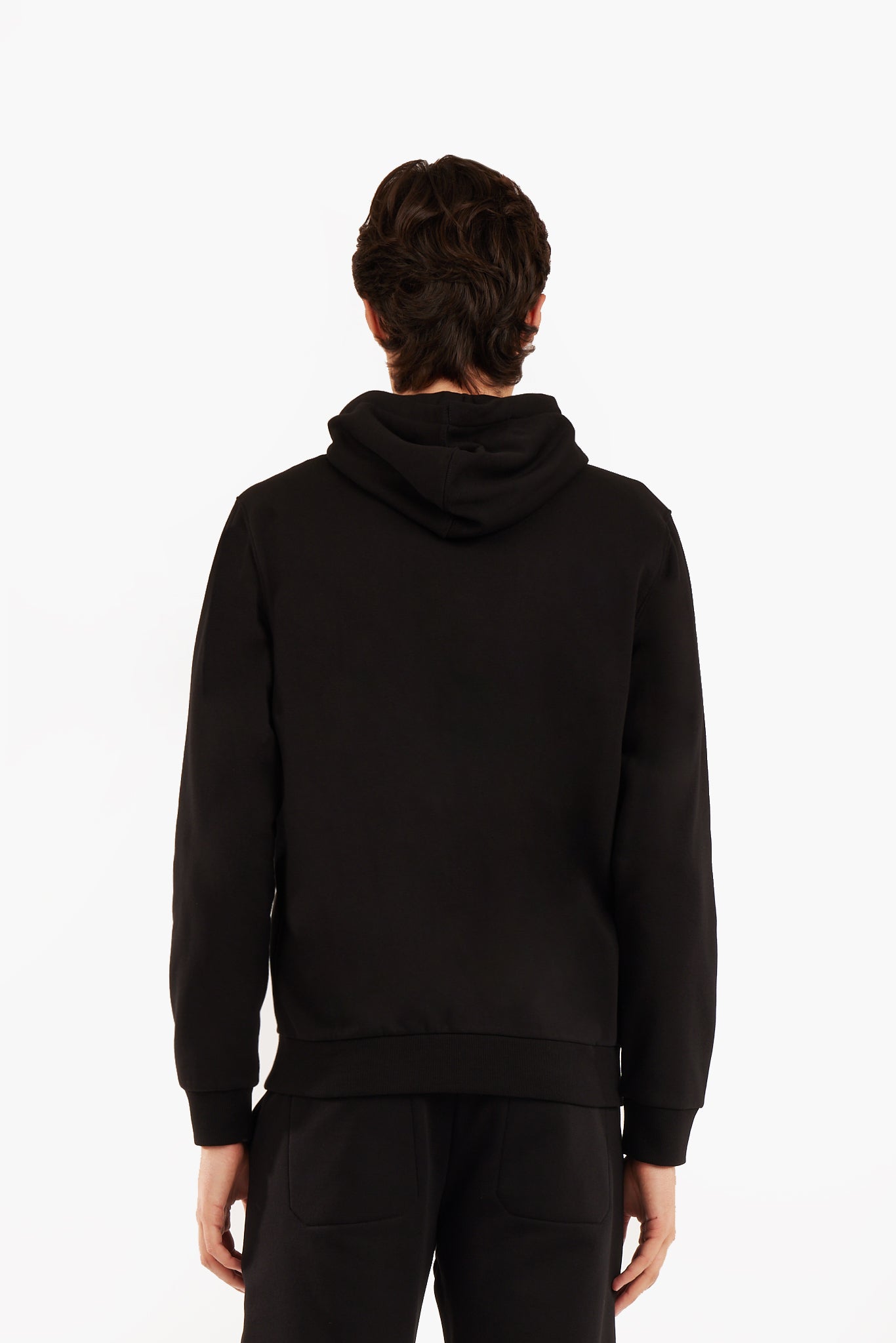 Felpa zip con cappuccio basic
