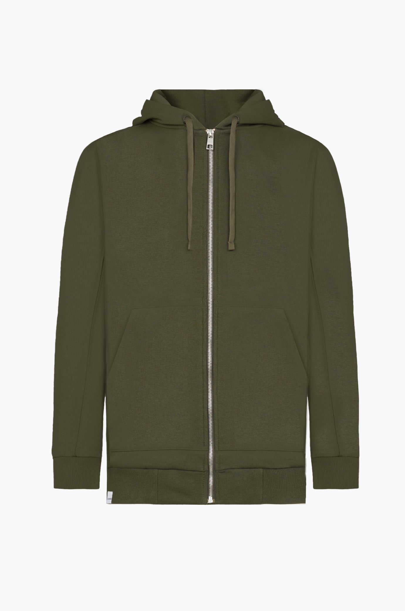 Felpa zip con cappuccio basic