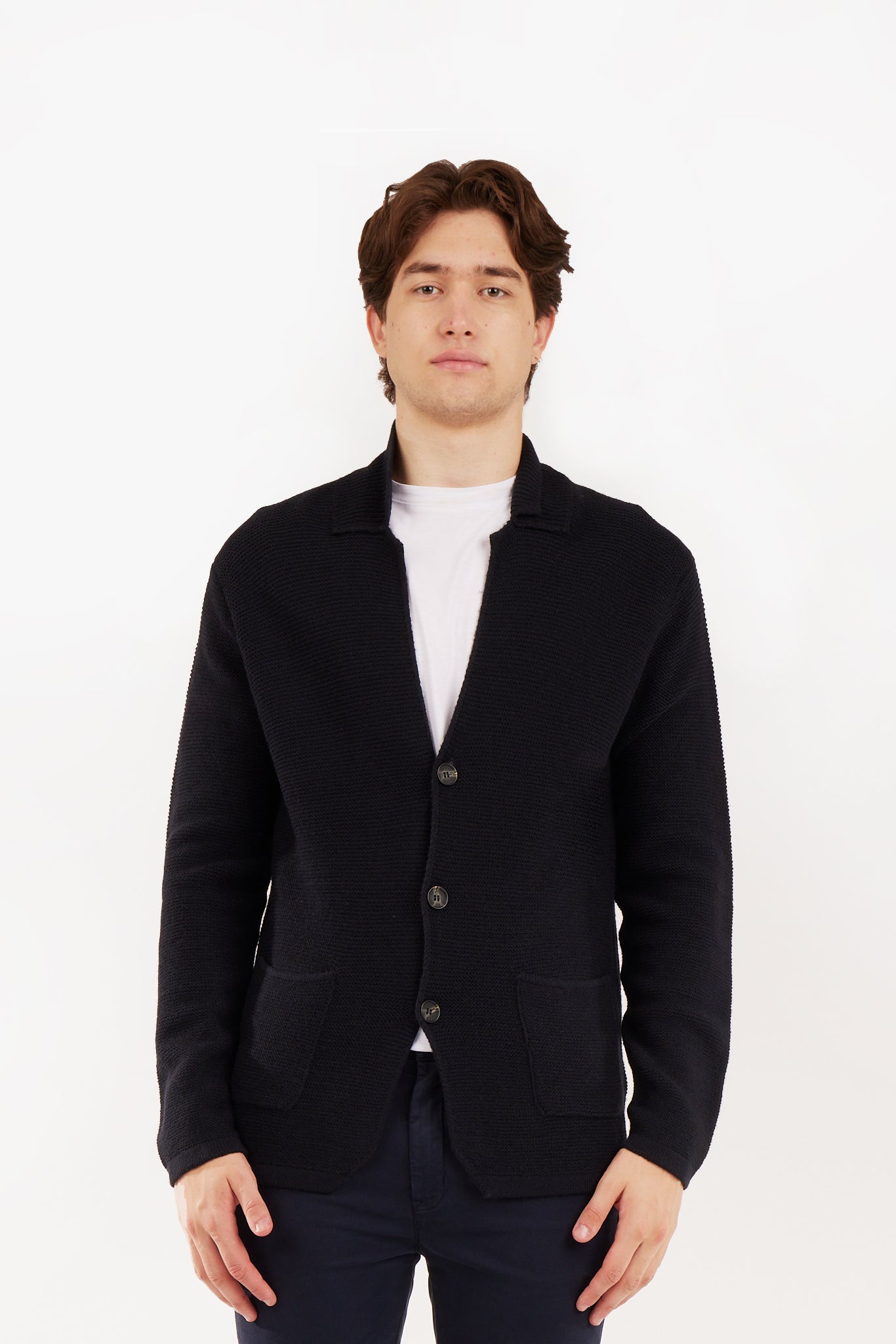 Giacca in maglia misto lana