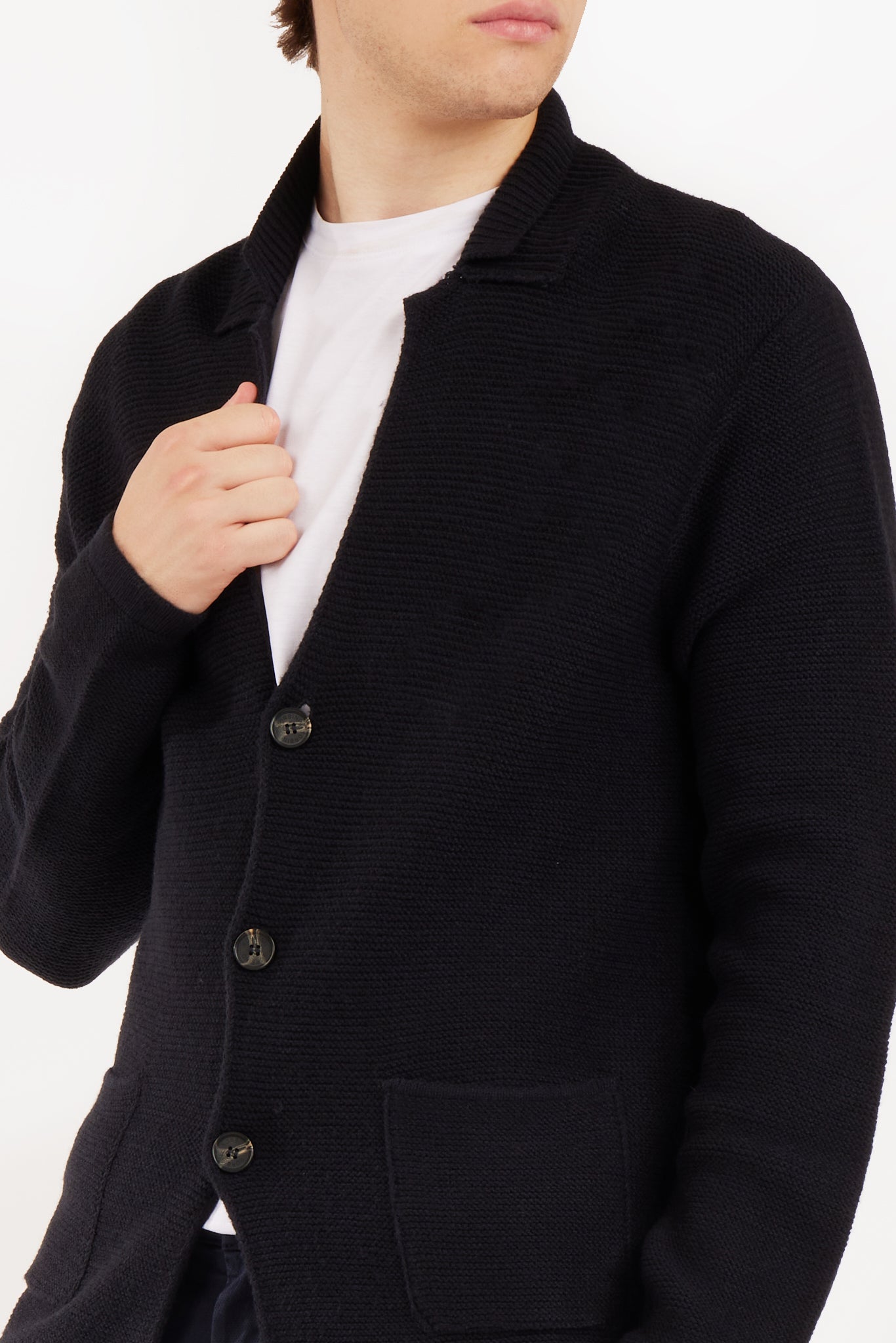Giacca in maglia misto lana