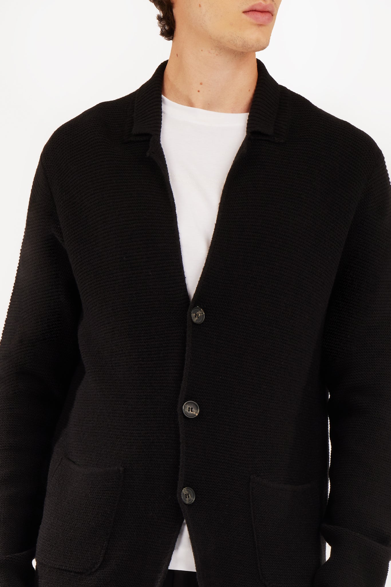 Giacca in maglia misto lana