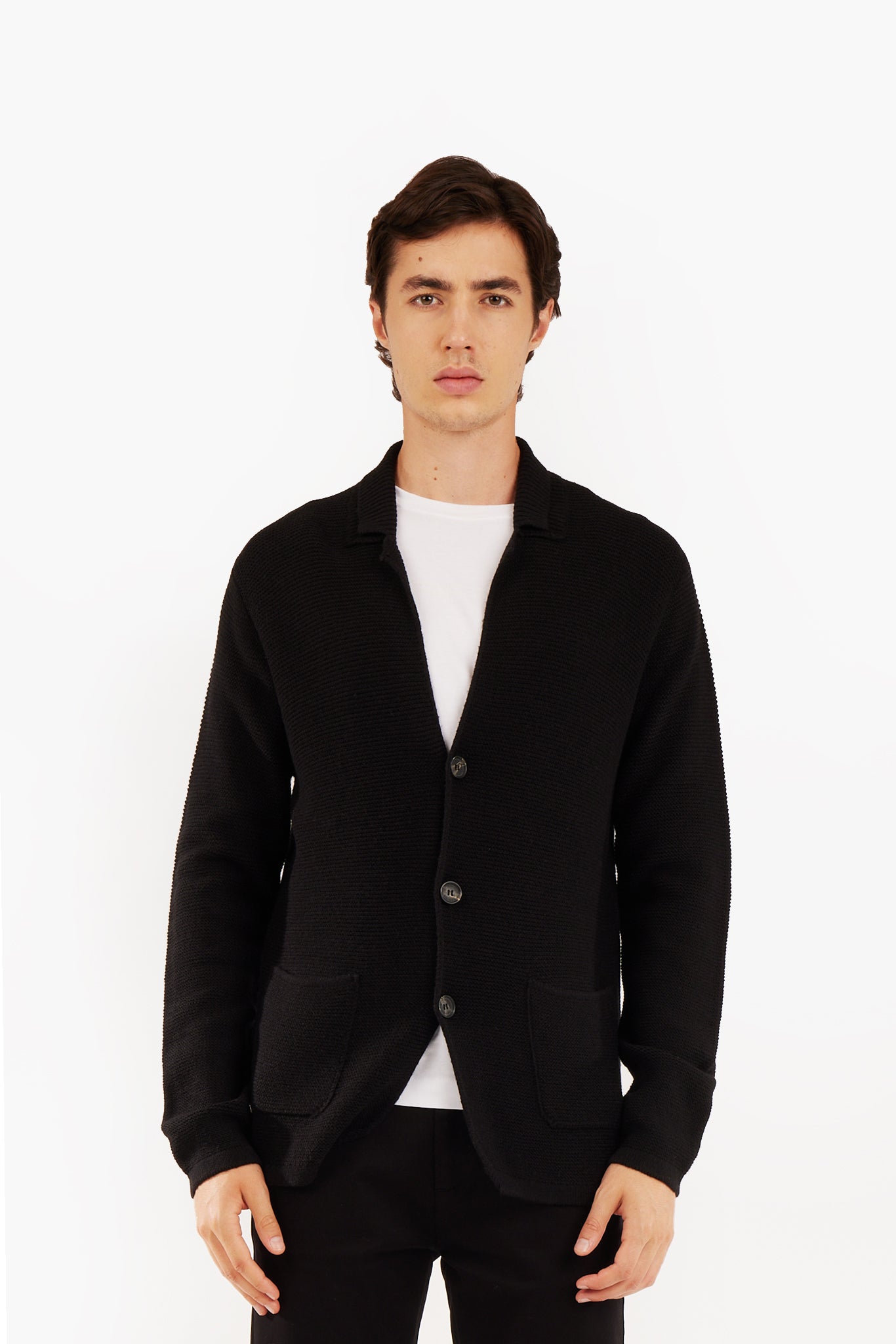 Giacca in maglia misto lana