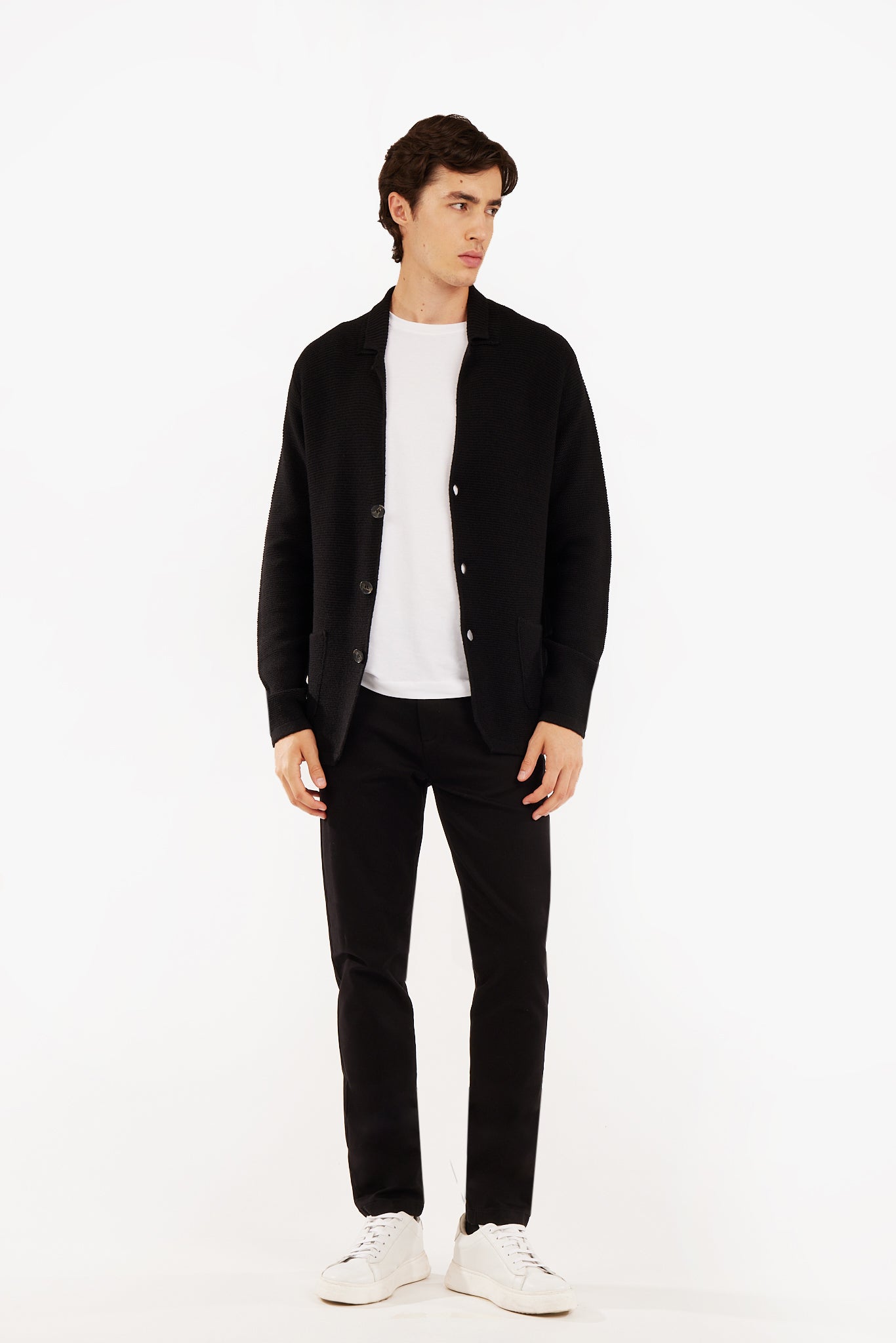 Giacca in maglia misto lana