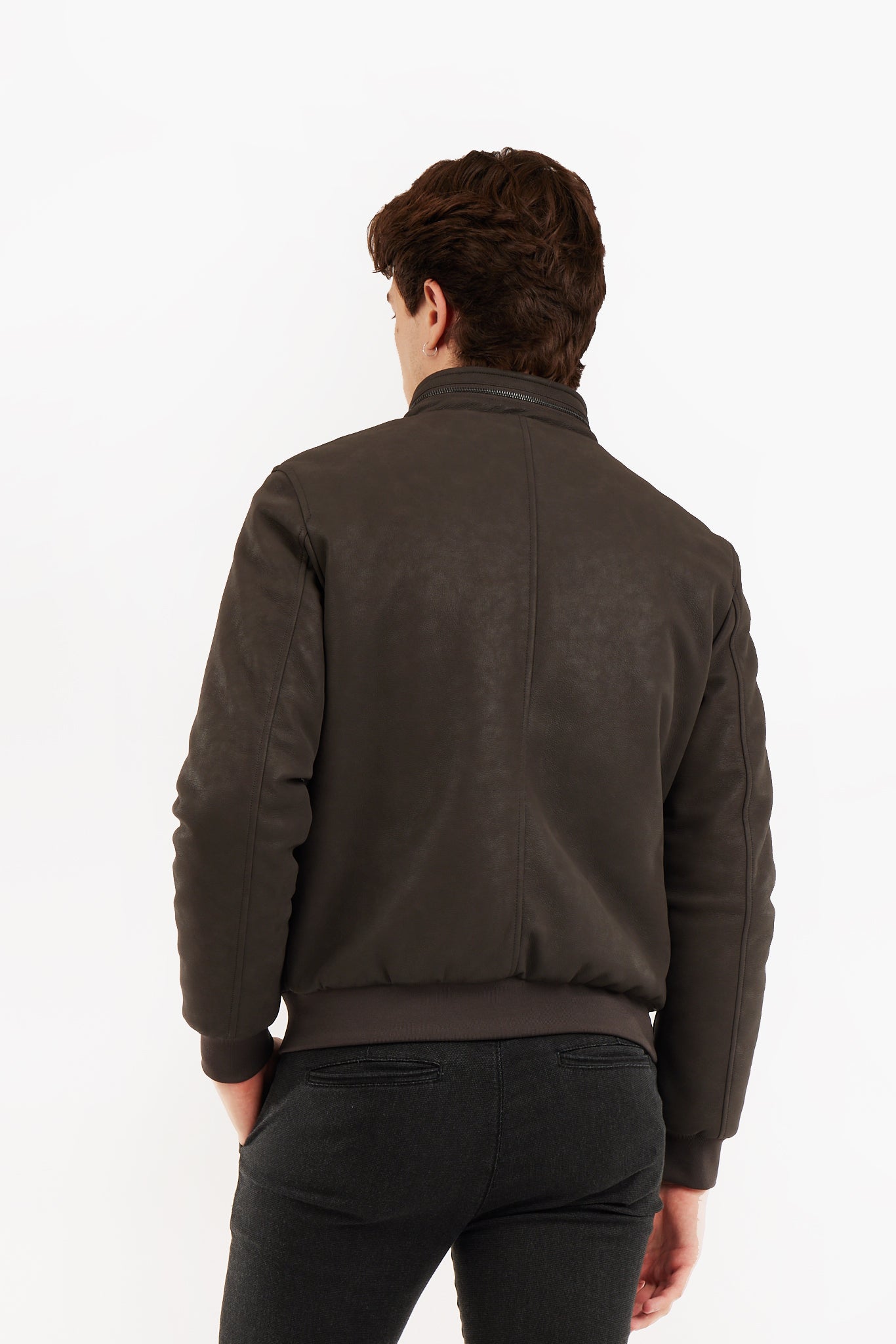 Giubotto effetto pelle con gilet removibile