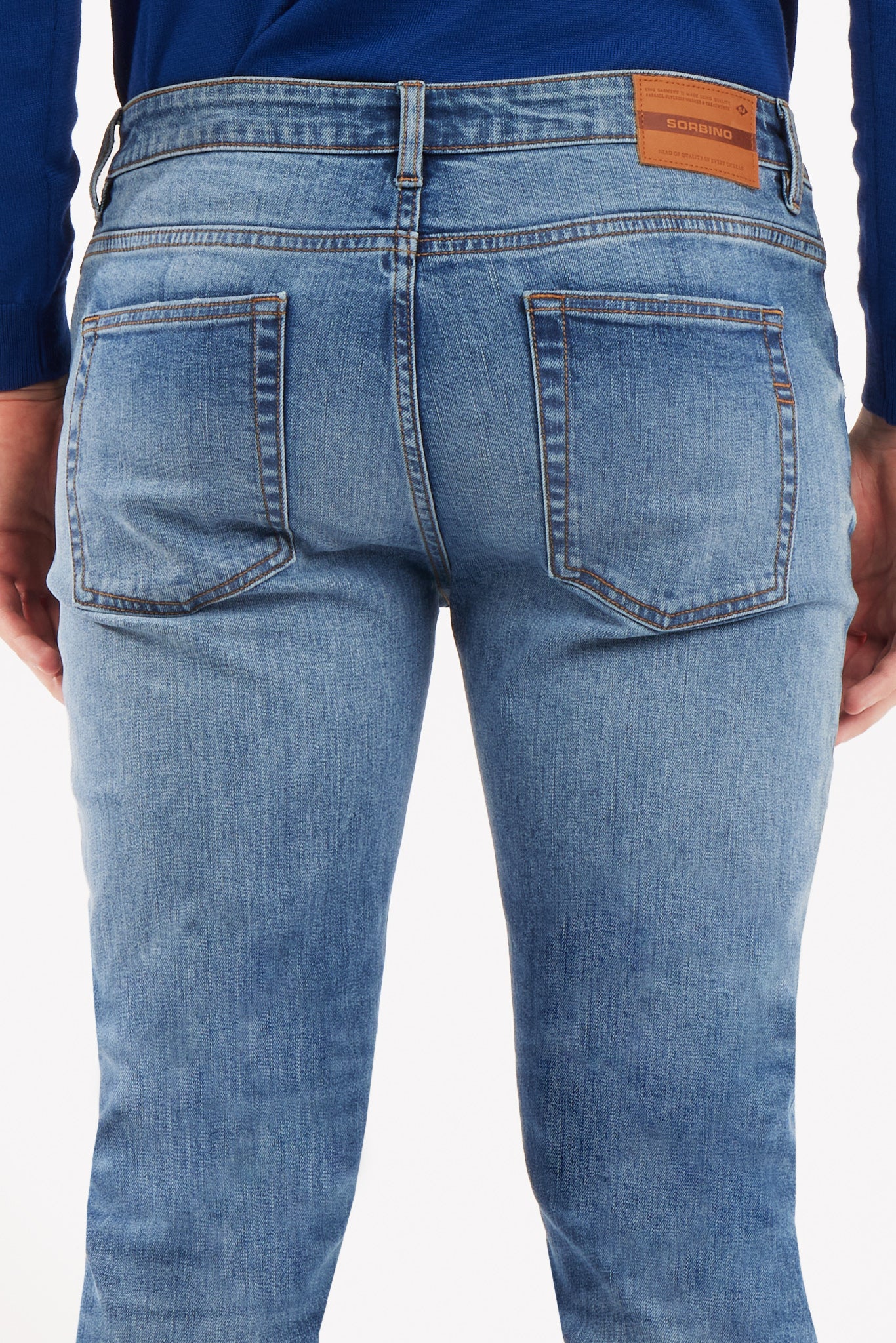 Jeans 5 tasche lsim fit lavaggio medio