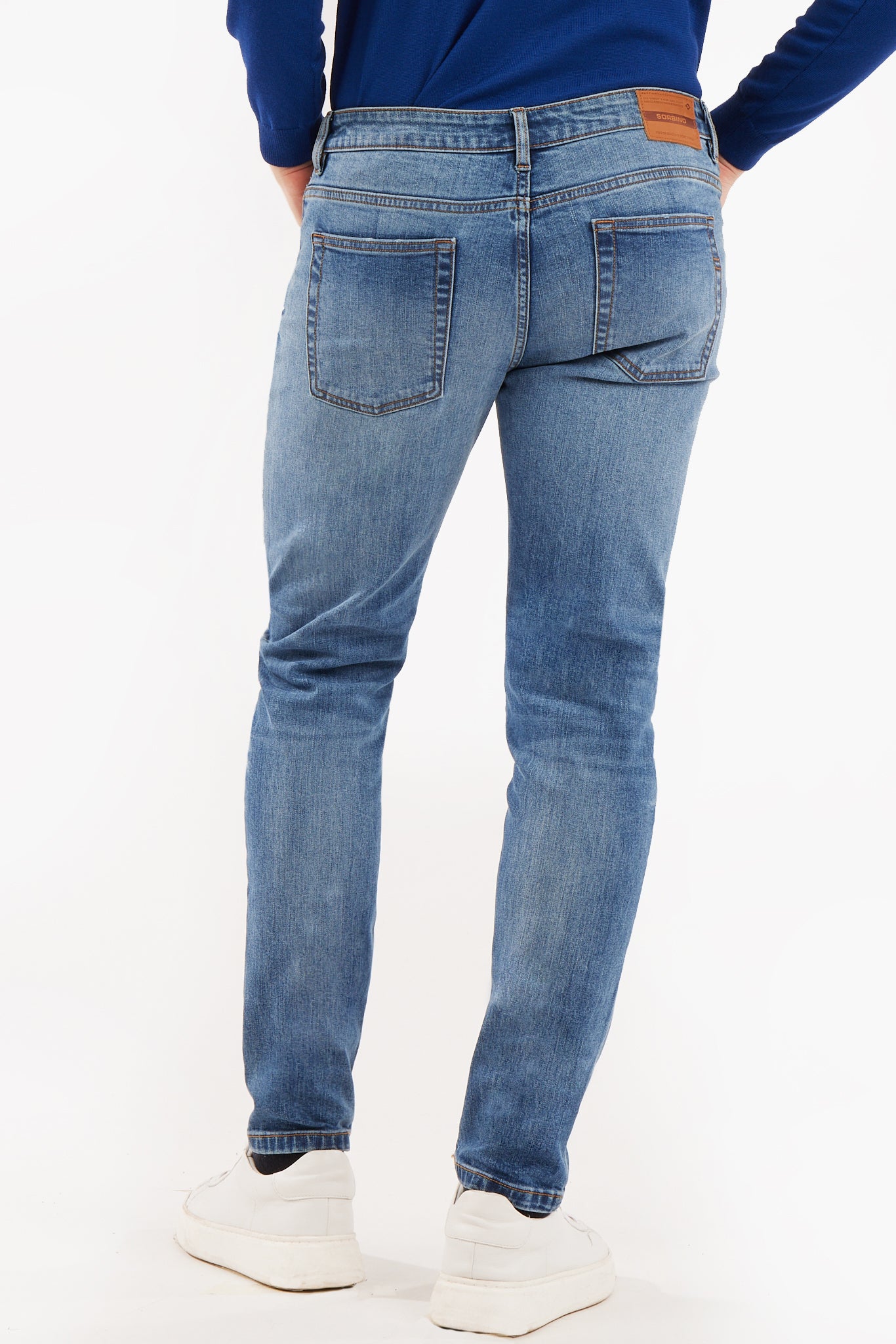 Jeans 5 tasche lsim fit lavaggio medio