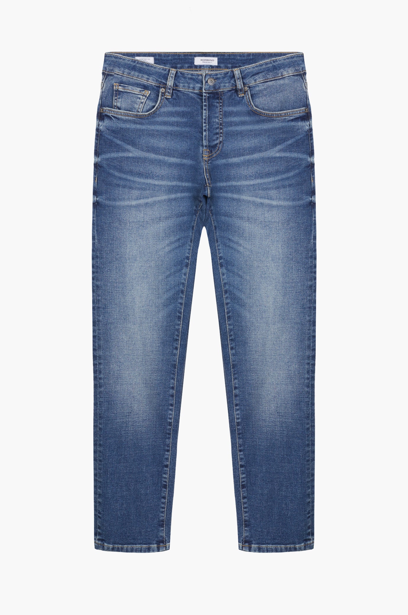 Jeans straight fit lavaggio medio