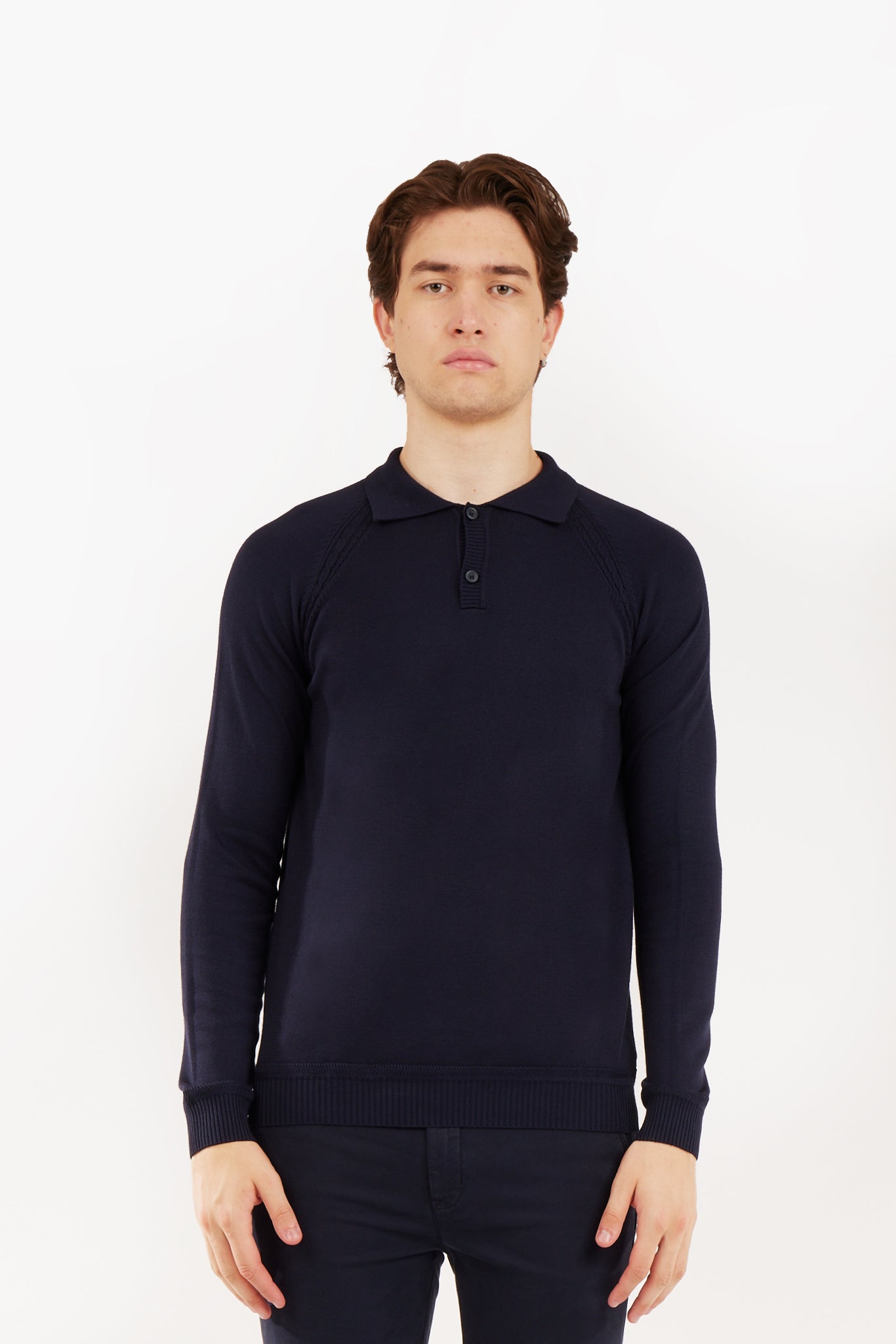 Polo manica lunga con dettagli