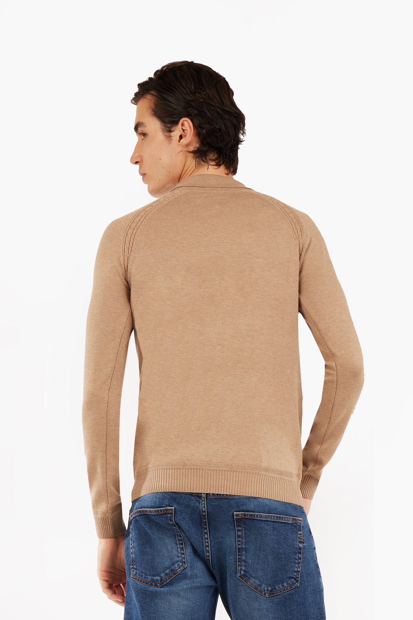 Polo manica lunga con dettagli