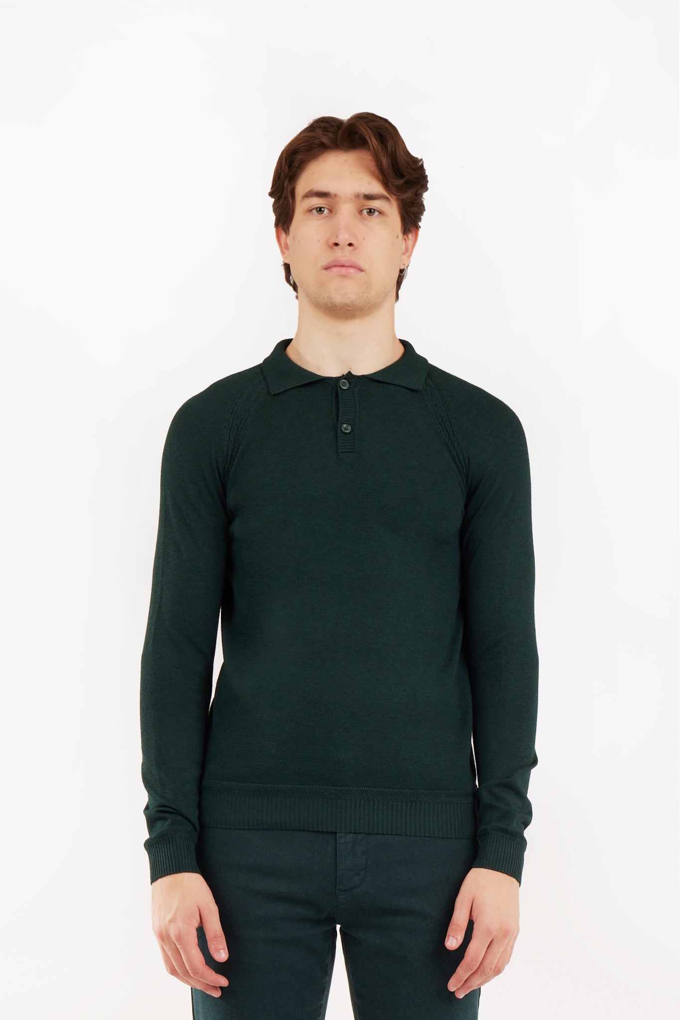 Polo manica lunga con dettagli