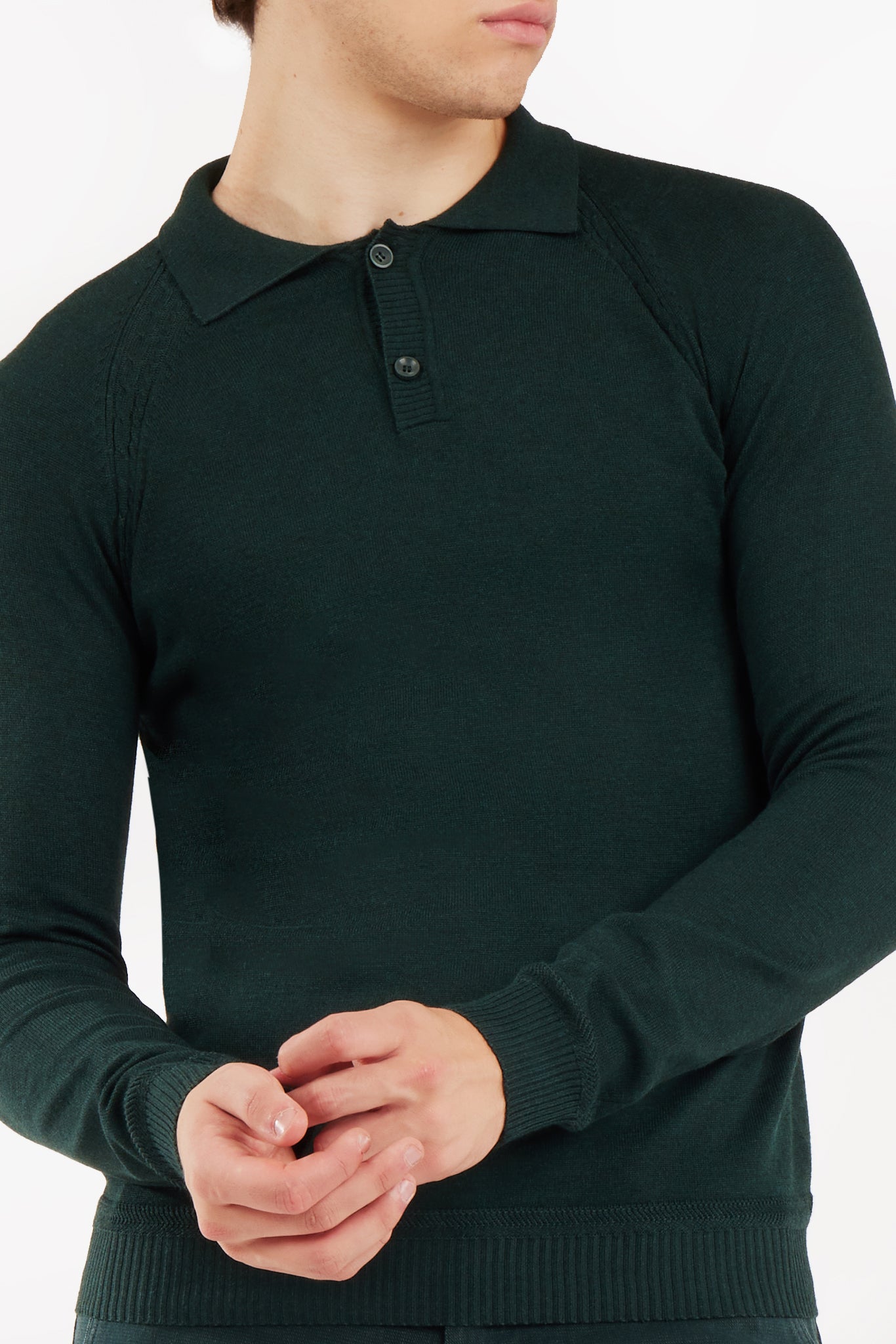 Polo manica lunga con dettagli