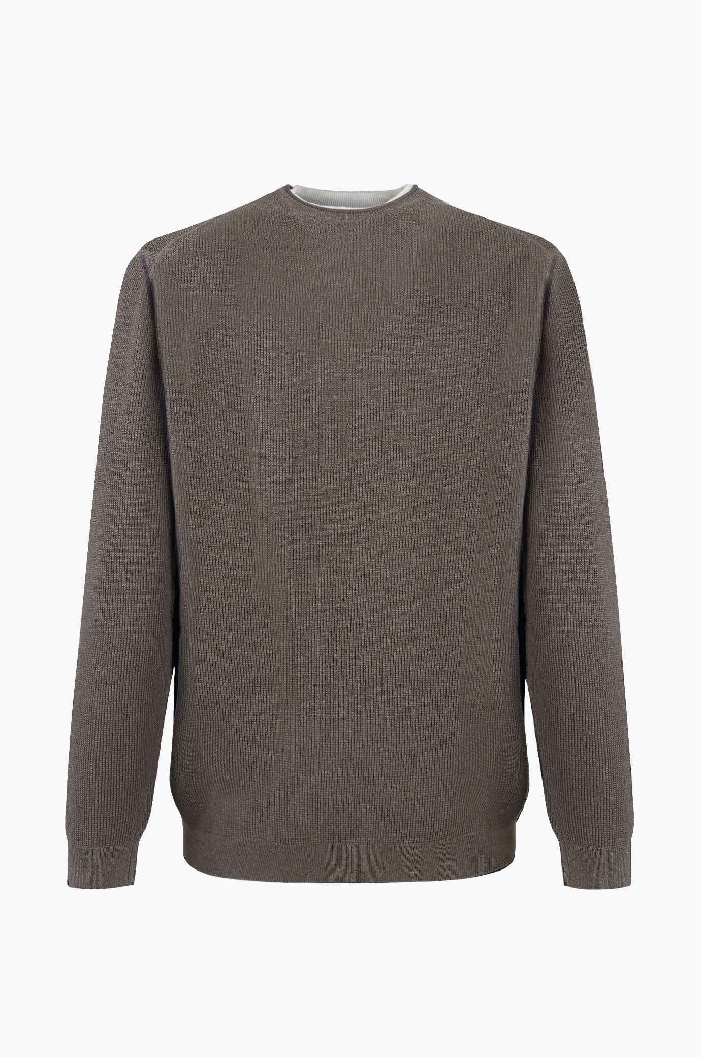 Pullover con struttura effetto doppia maglia