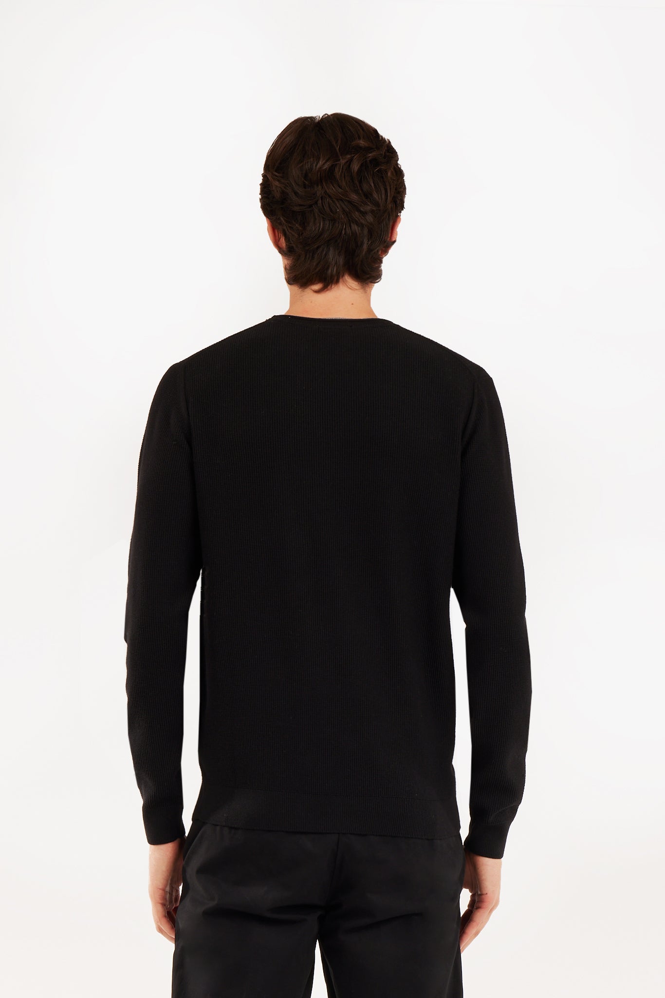 Pullover con struttura effetto doppia maglia