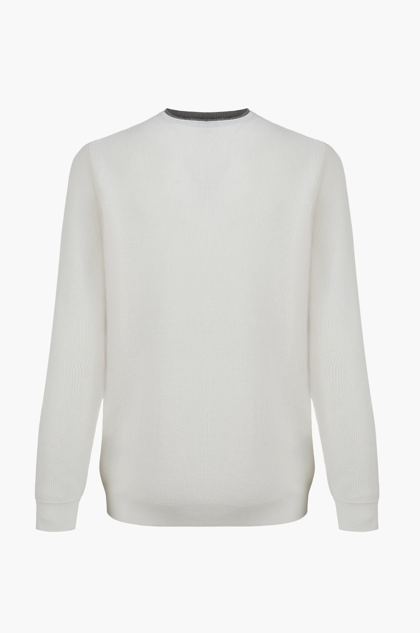 Pullover con struttura effetto doppia maglia