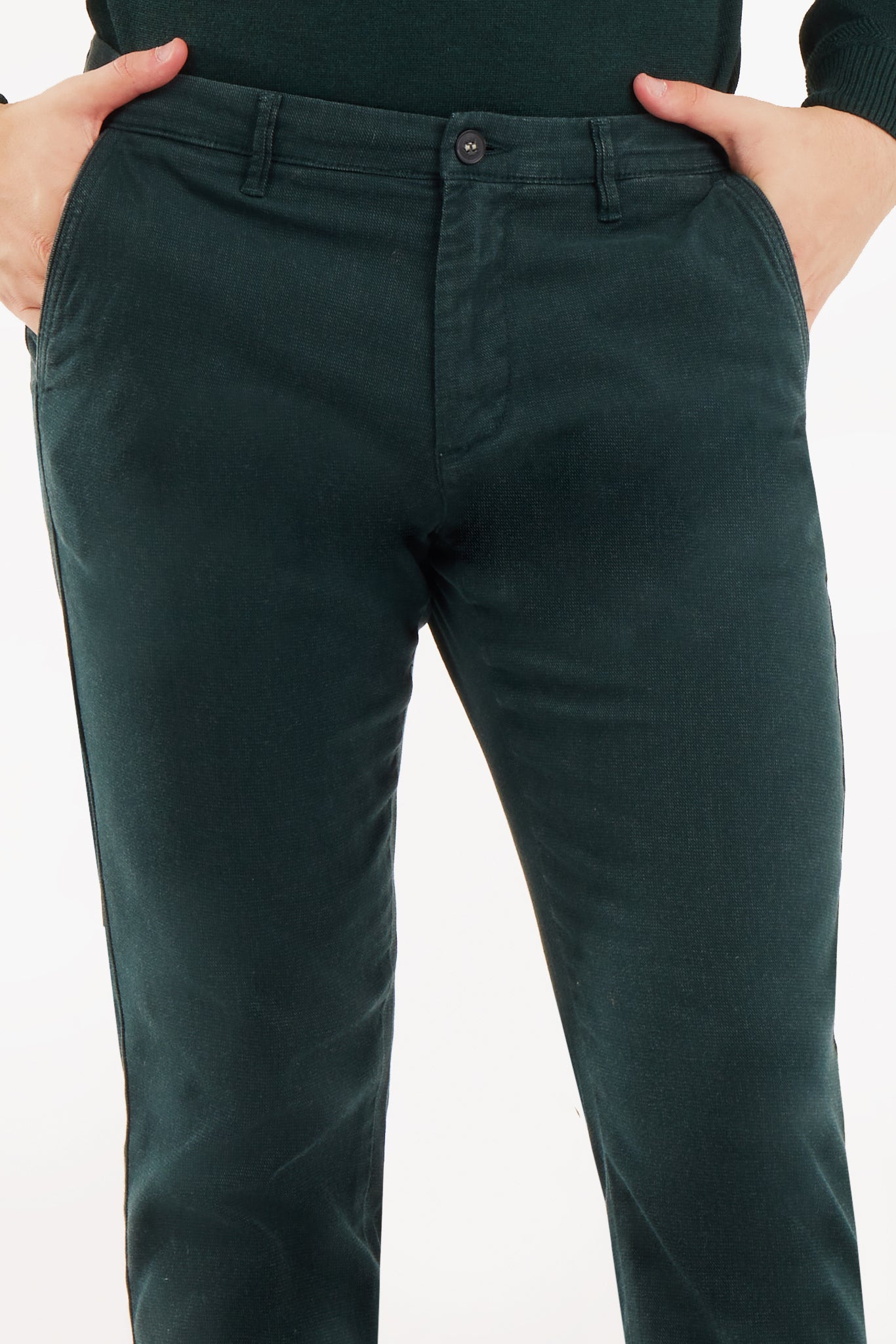 Pantaloni chinos slim fit tinto filo