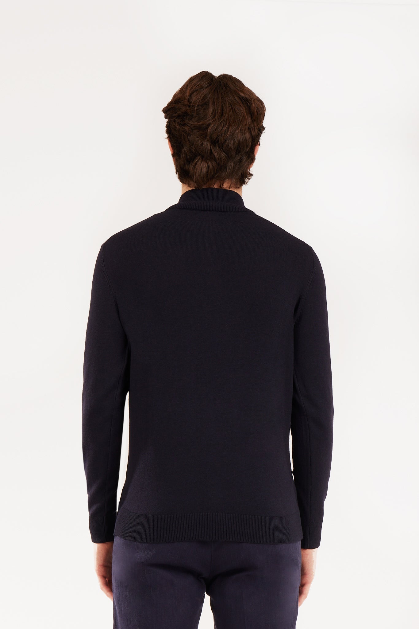 Pullover lupetto mezza zip