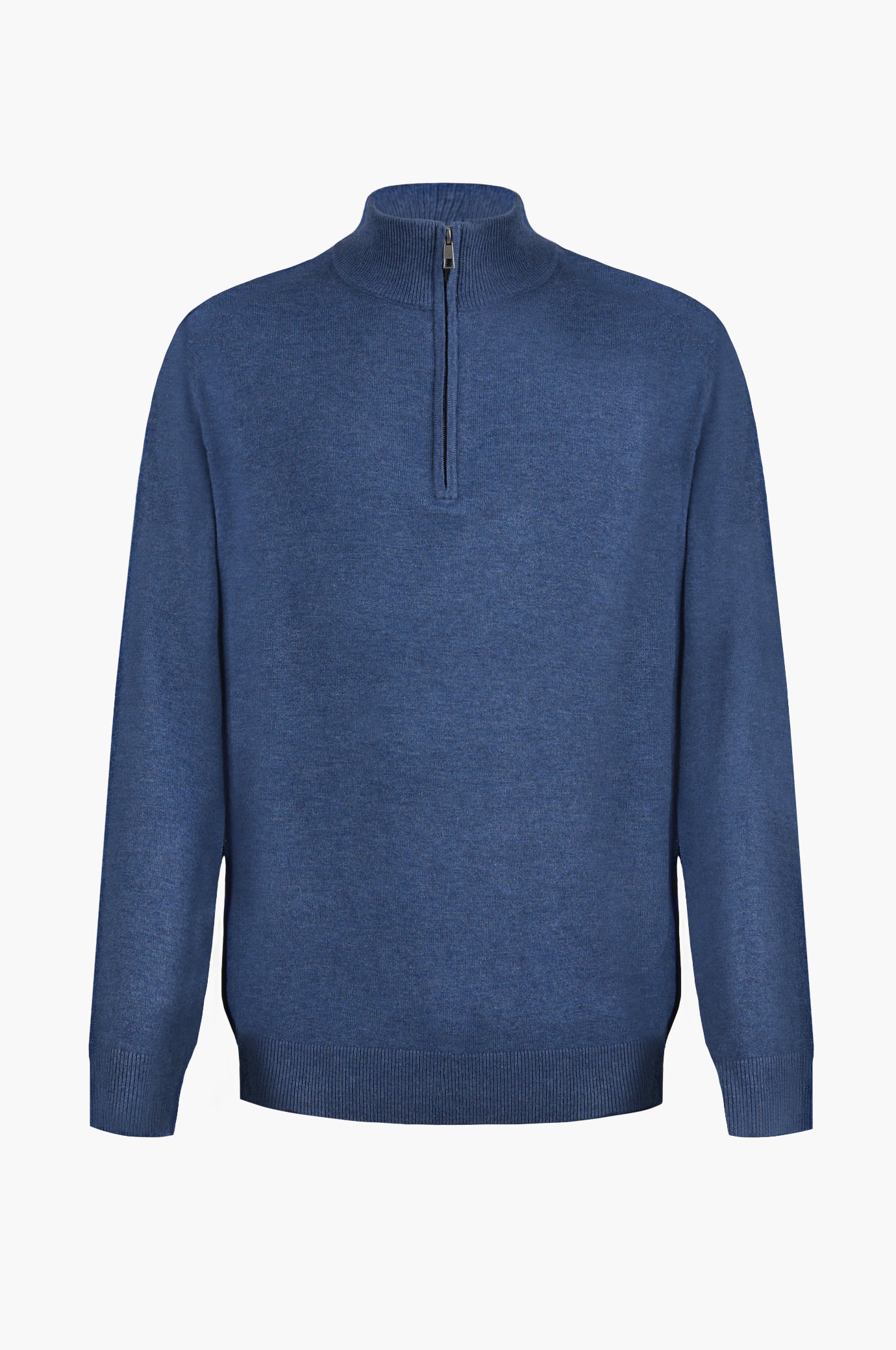 Pullover lupetto mezza zip