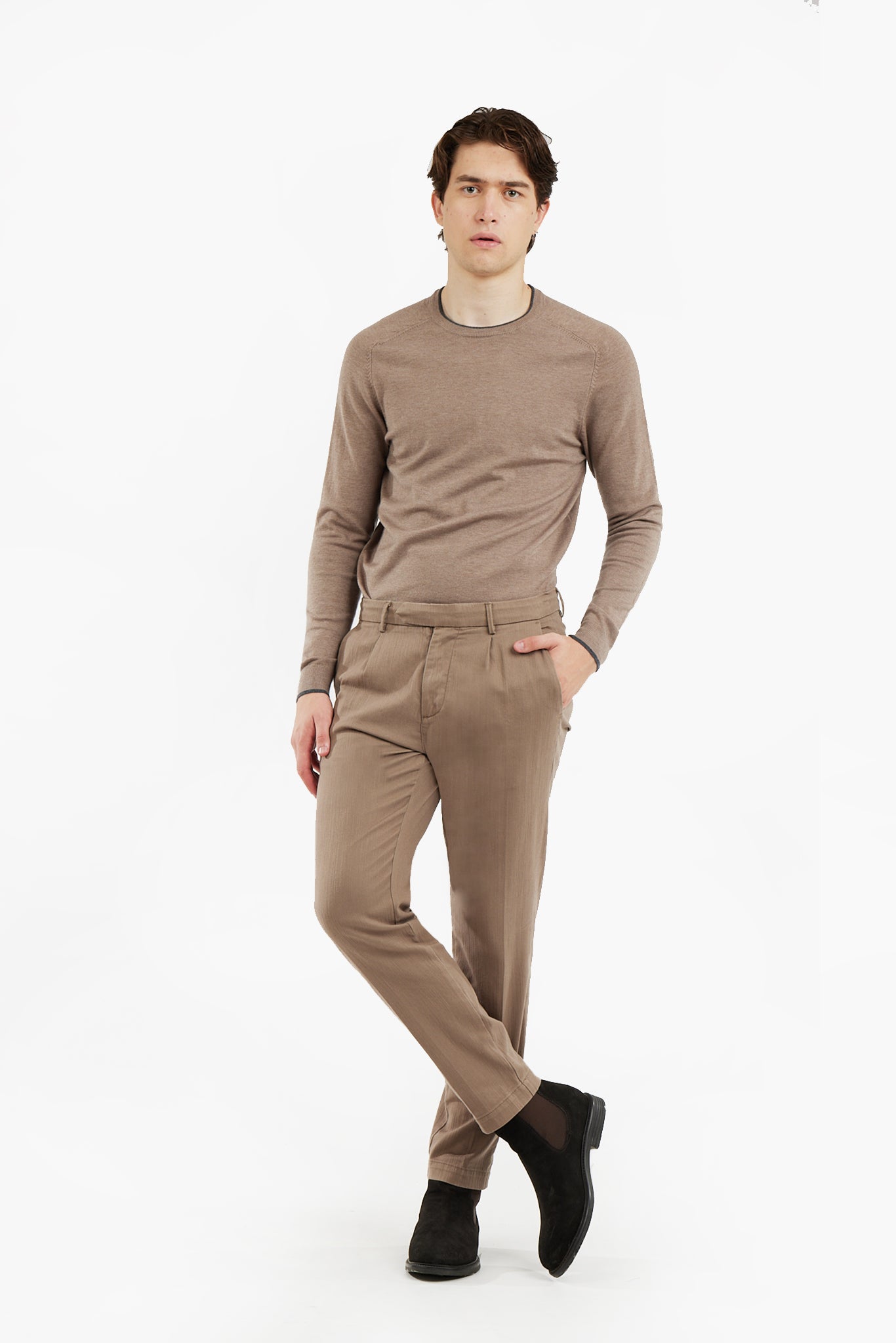 Pantaloni chinos regular fit twill