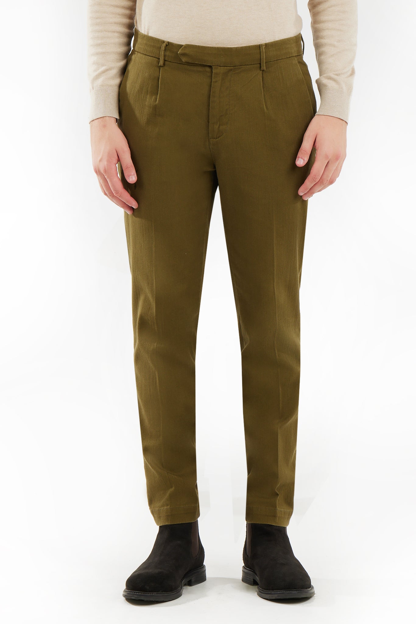 Pantaloni chinos regular fit twill