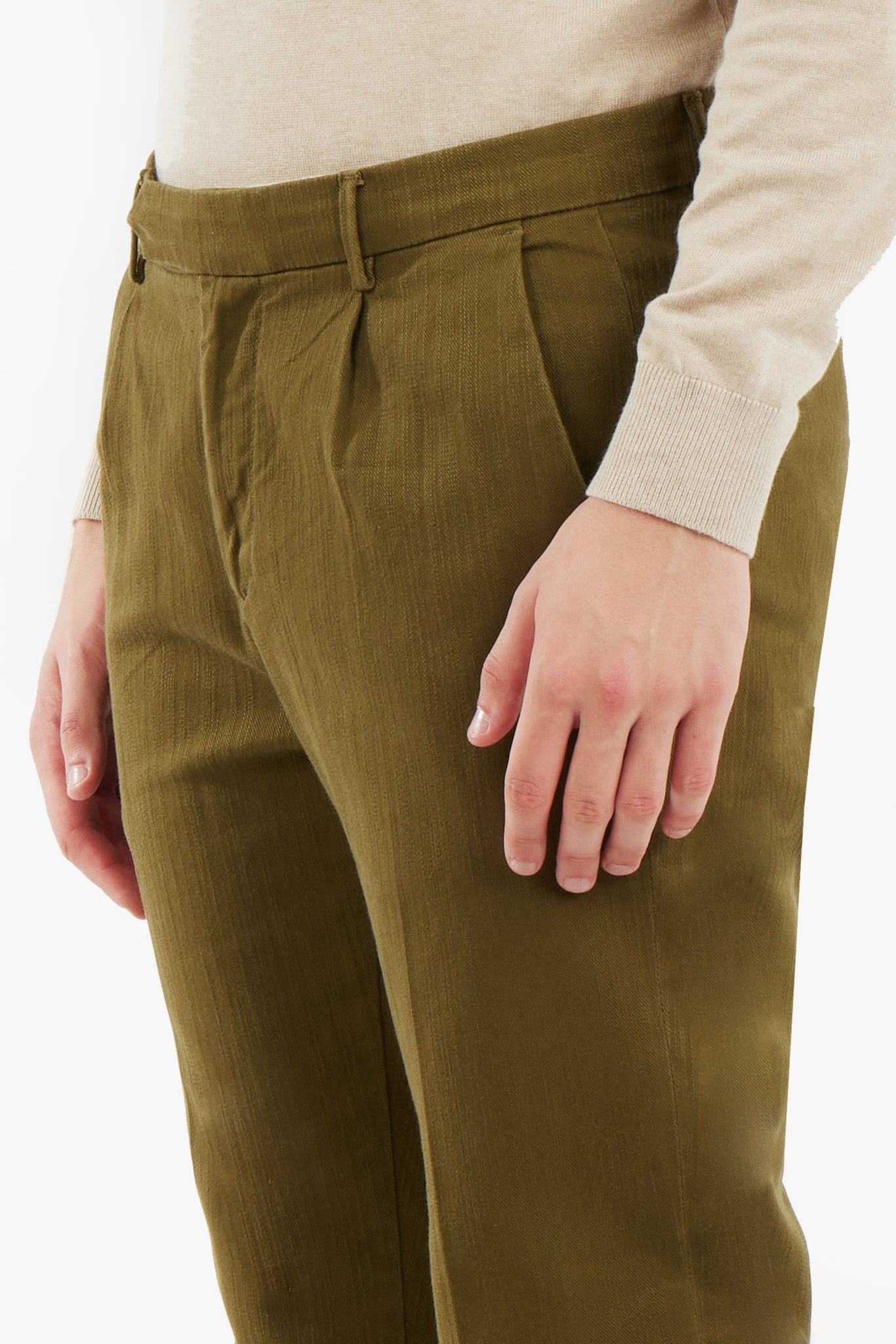 Pantaloni chinos regular fit twill