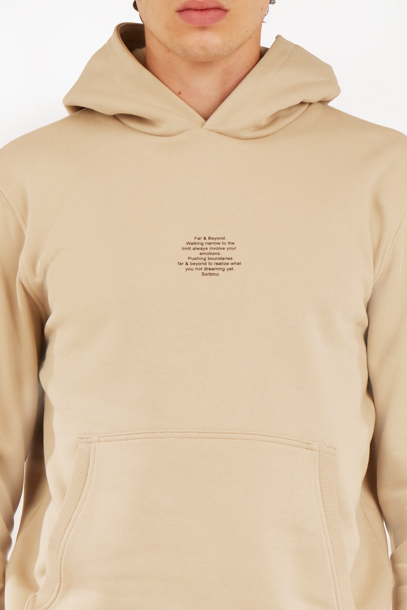 Felpa con cappuccio con stampa a contrasto