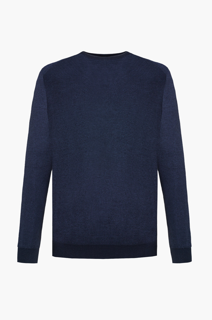 Pullover con struttura|Colore:Blu/navy