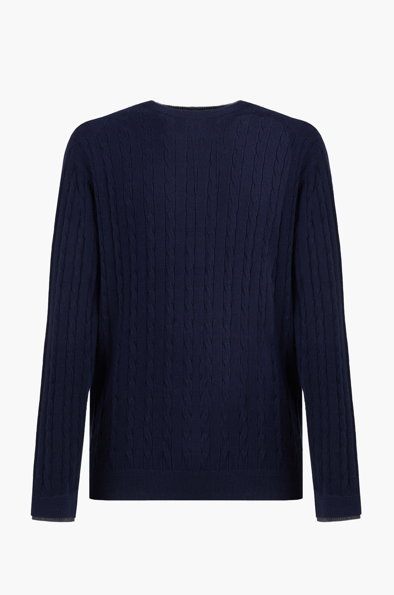 Pullover con trama intrecciata misto lana