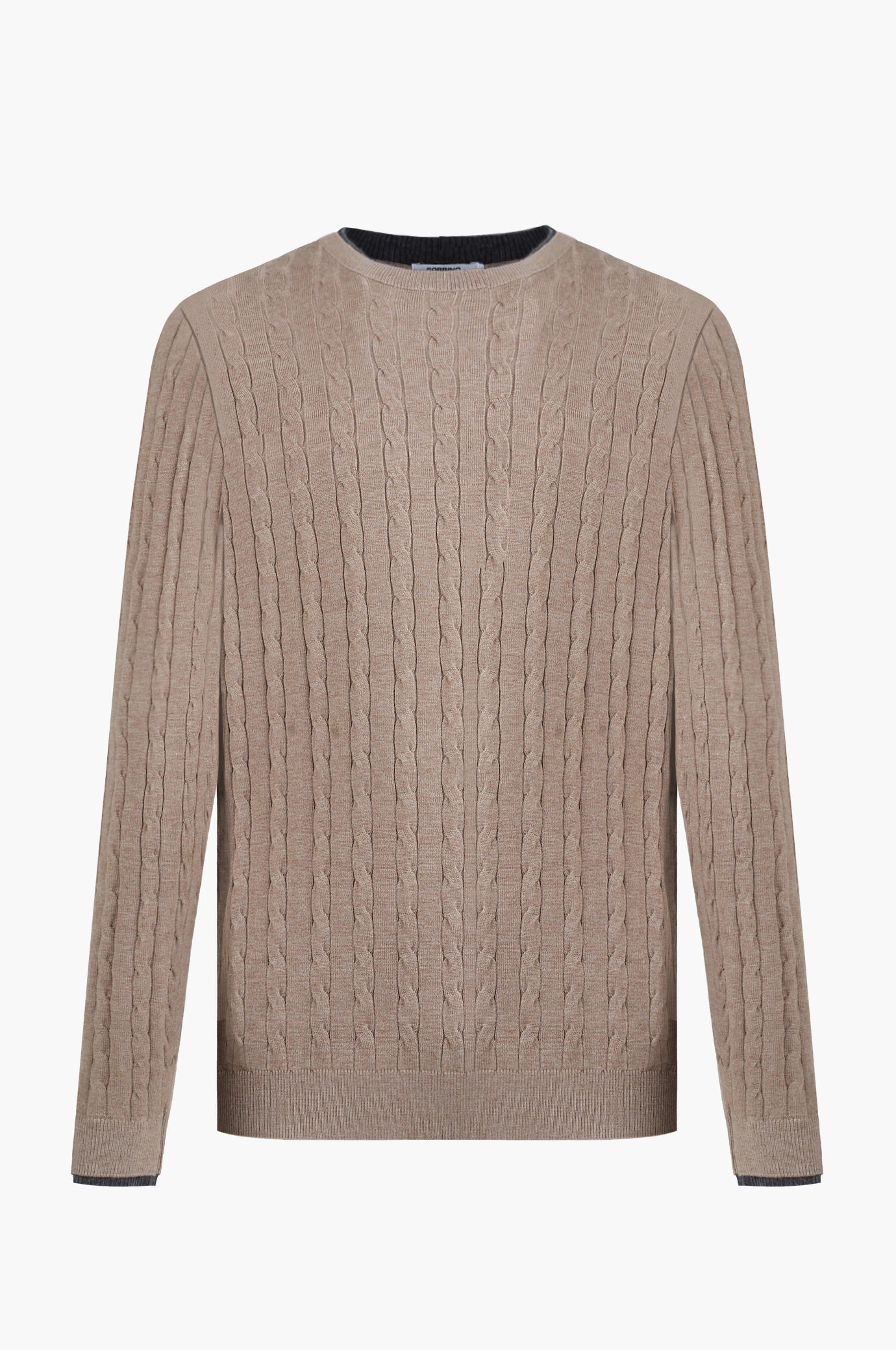 Pullover con trama intrecciata misto lana