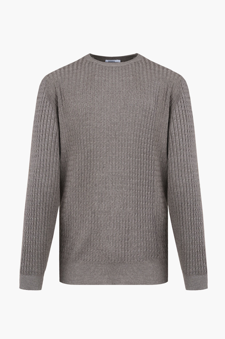 Pullover con trama|Colore:Fango/melange