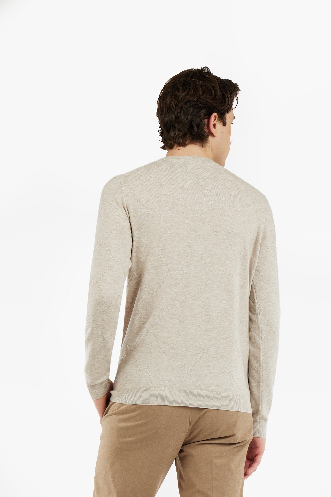 Pullover con trama misto lana