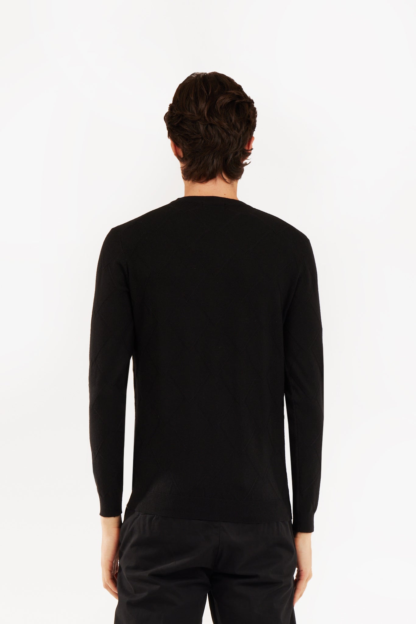 Pullover con trama misto lana