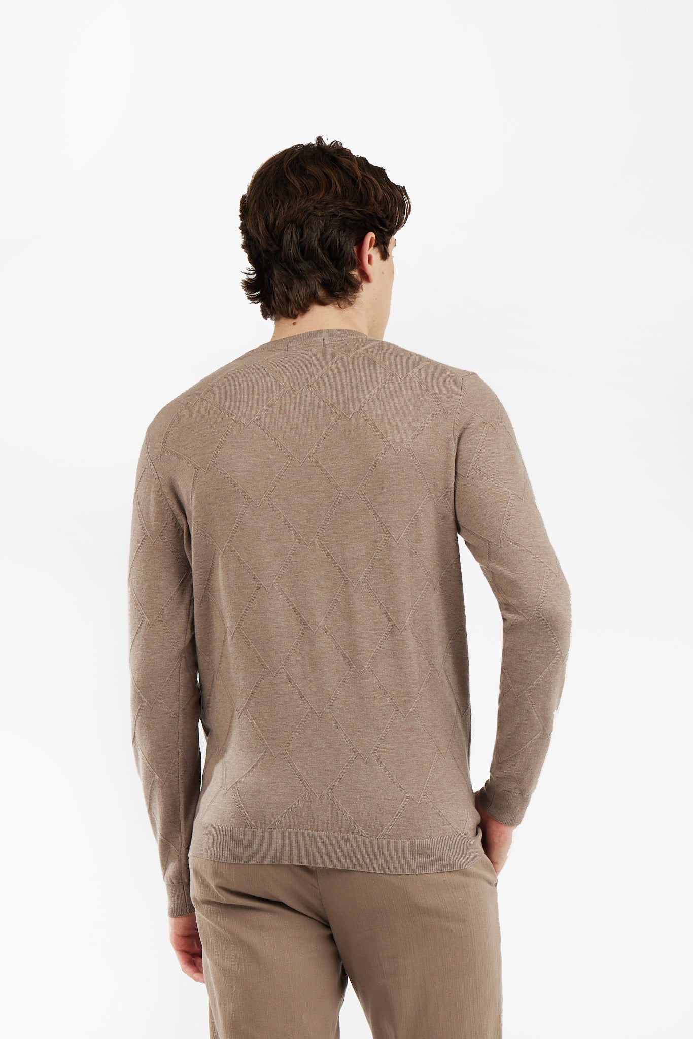Pullover con trama misto lana