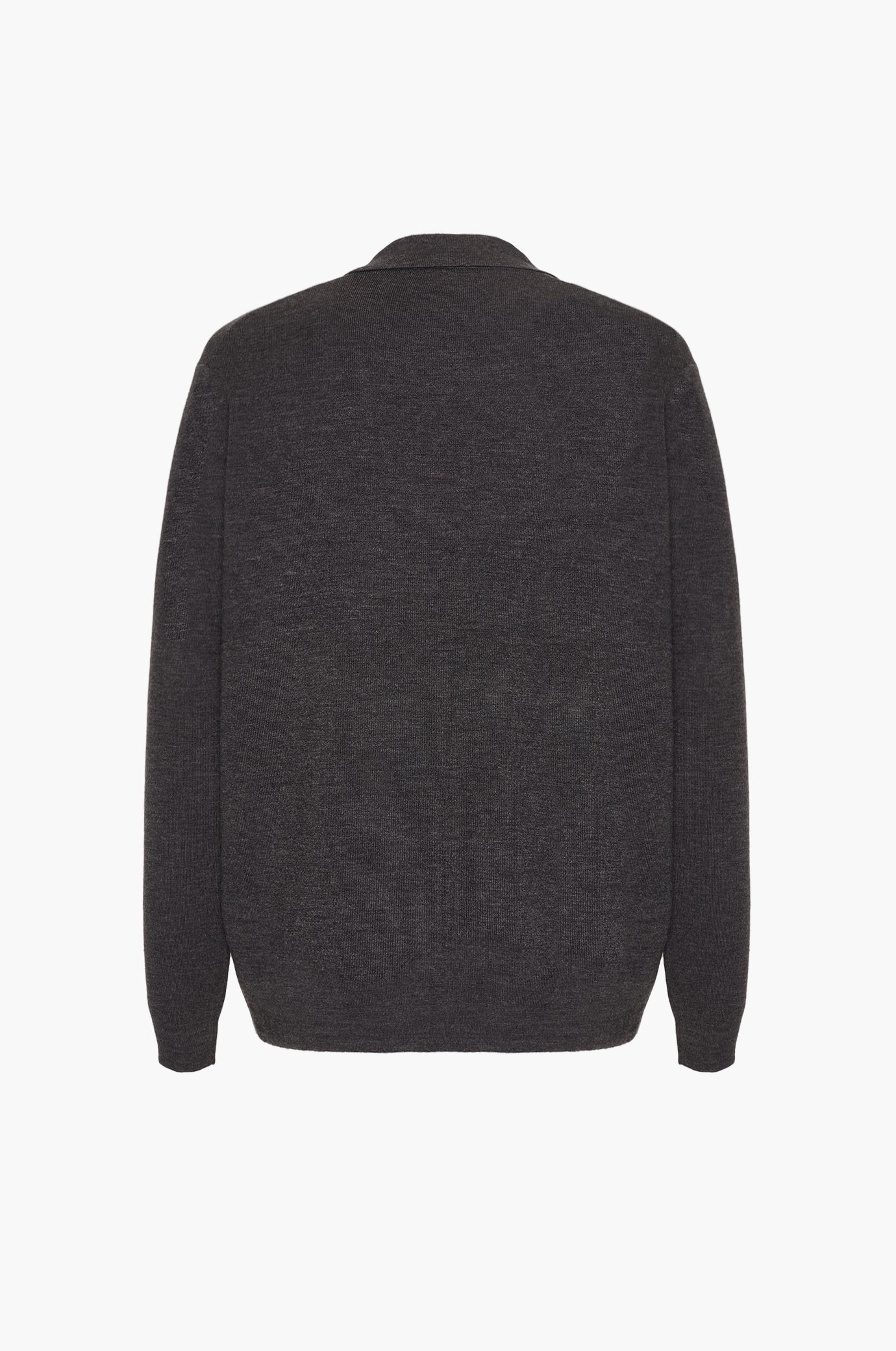 Cardigan collo camicia misto lana