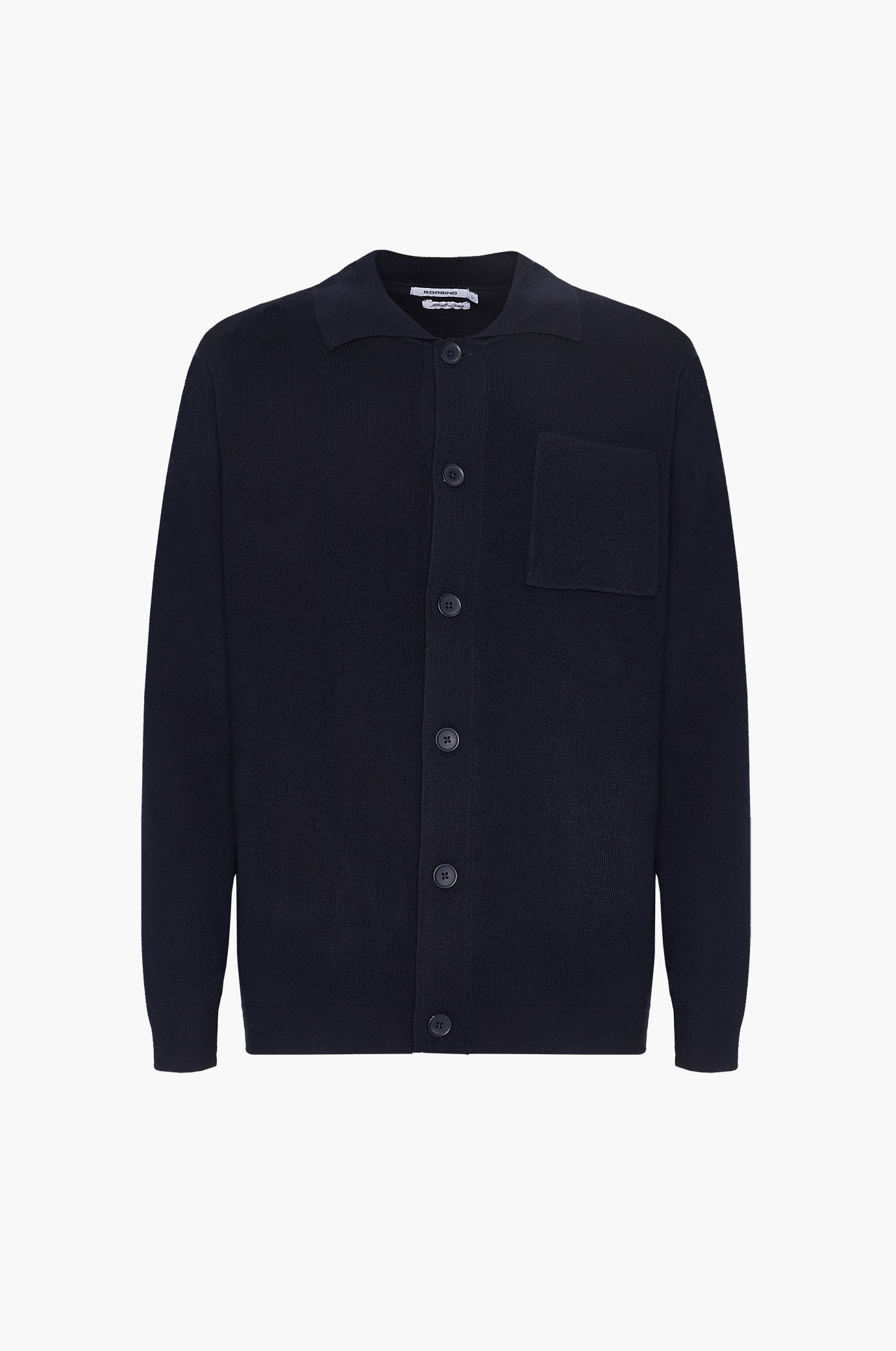 Cardigan collo camicia misto lana