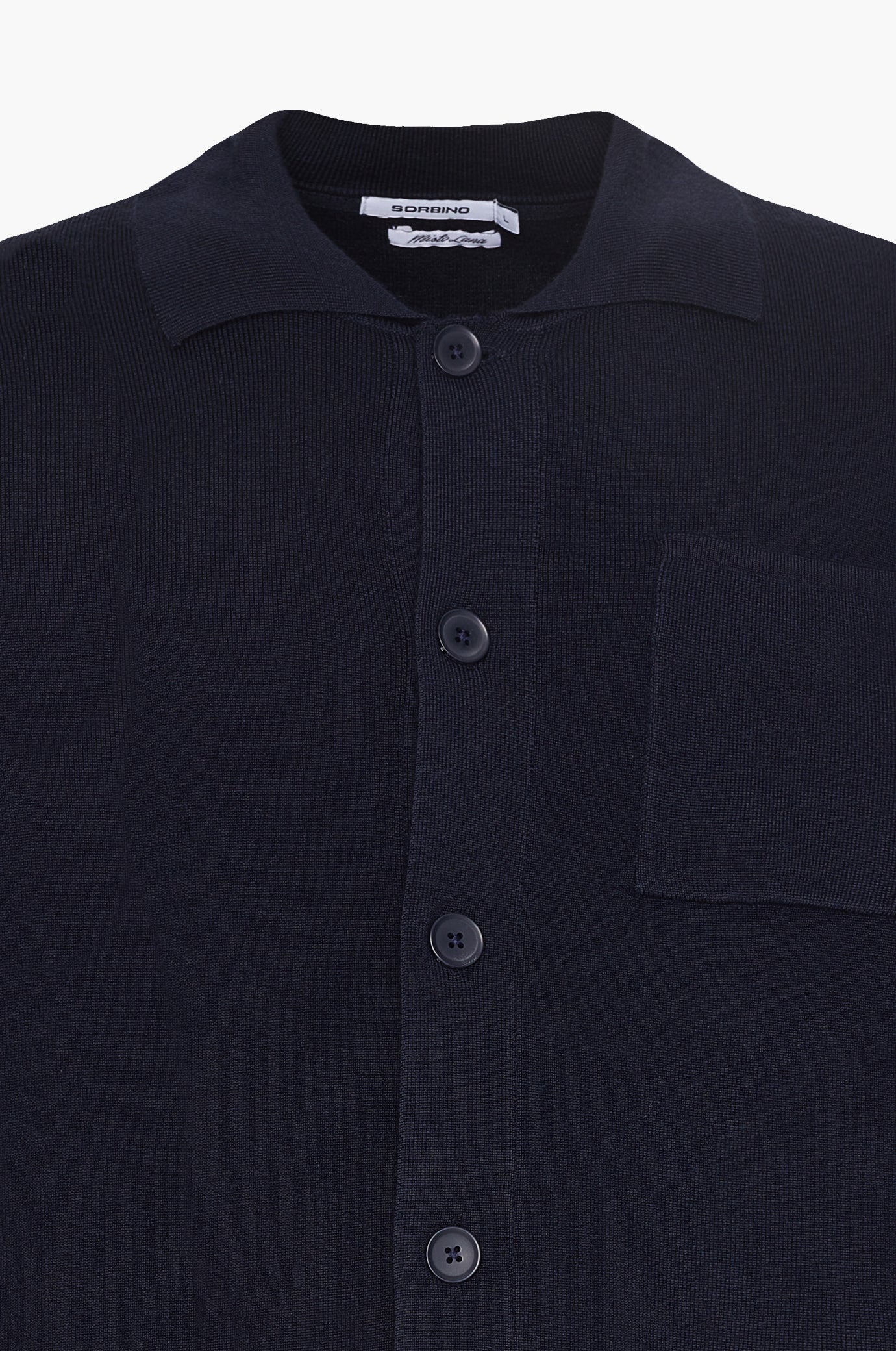 Cardigan collo camicia misto lana