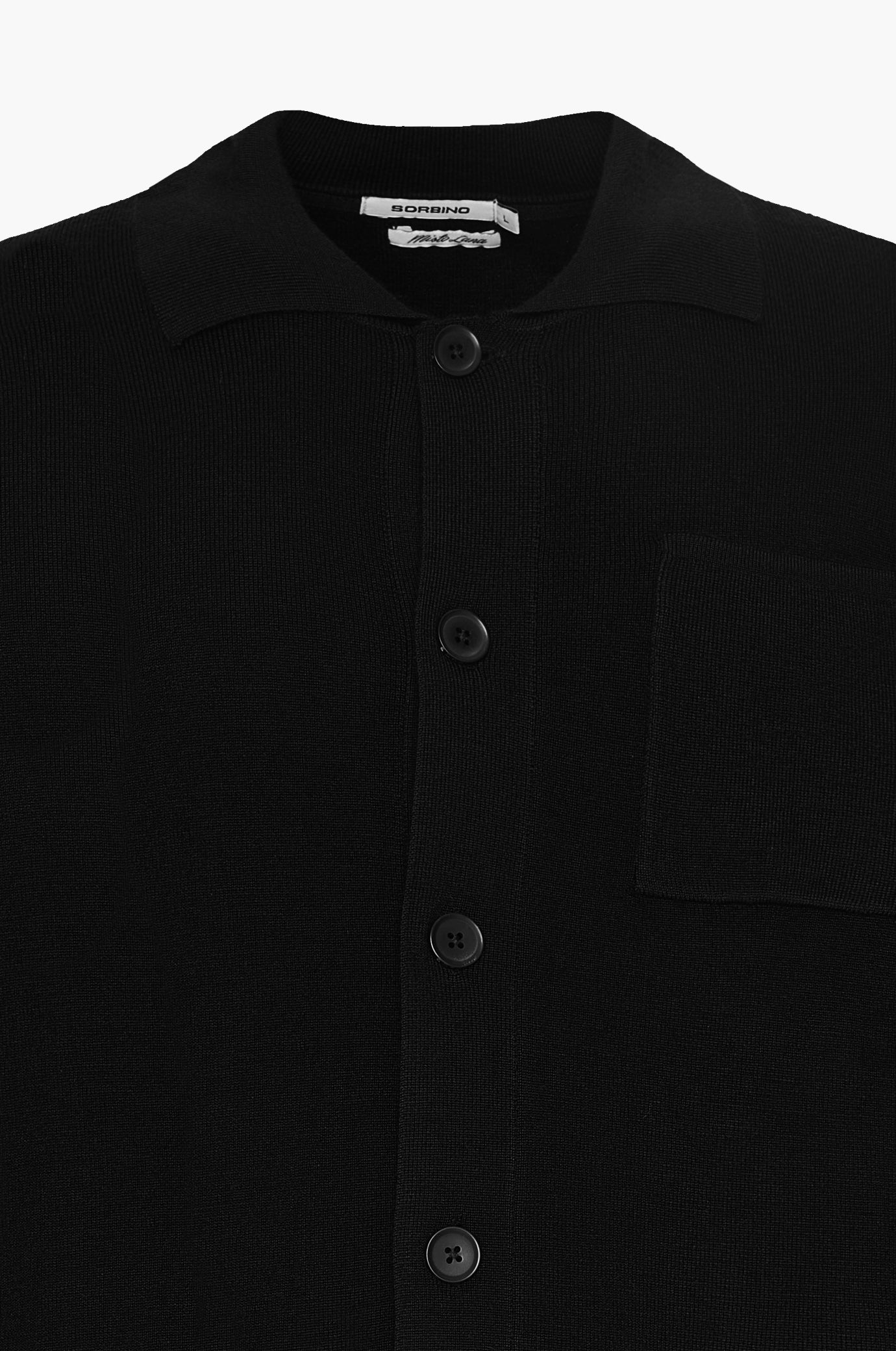 Cardigan collo camicia misto lana