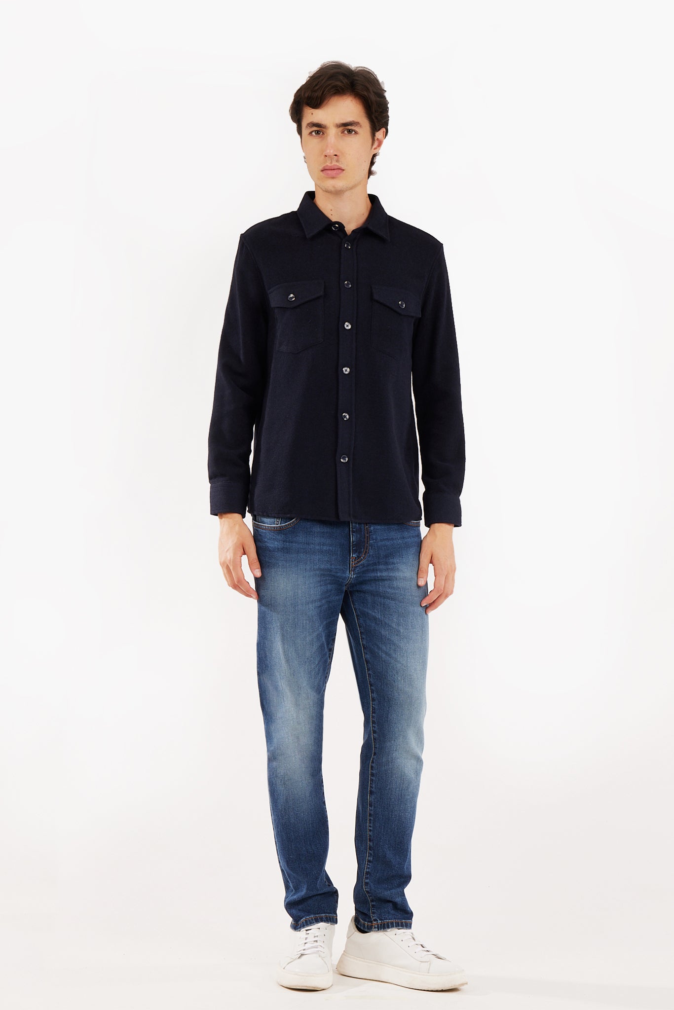 Overshirt con trama