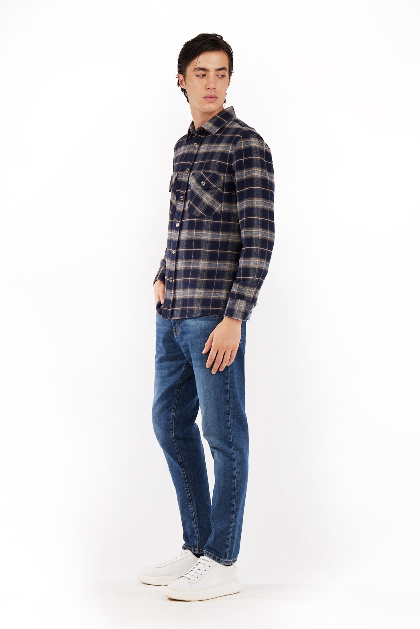 Overshirt a quadri