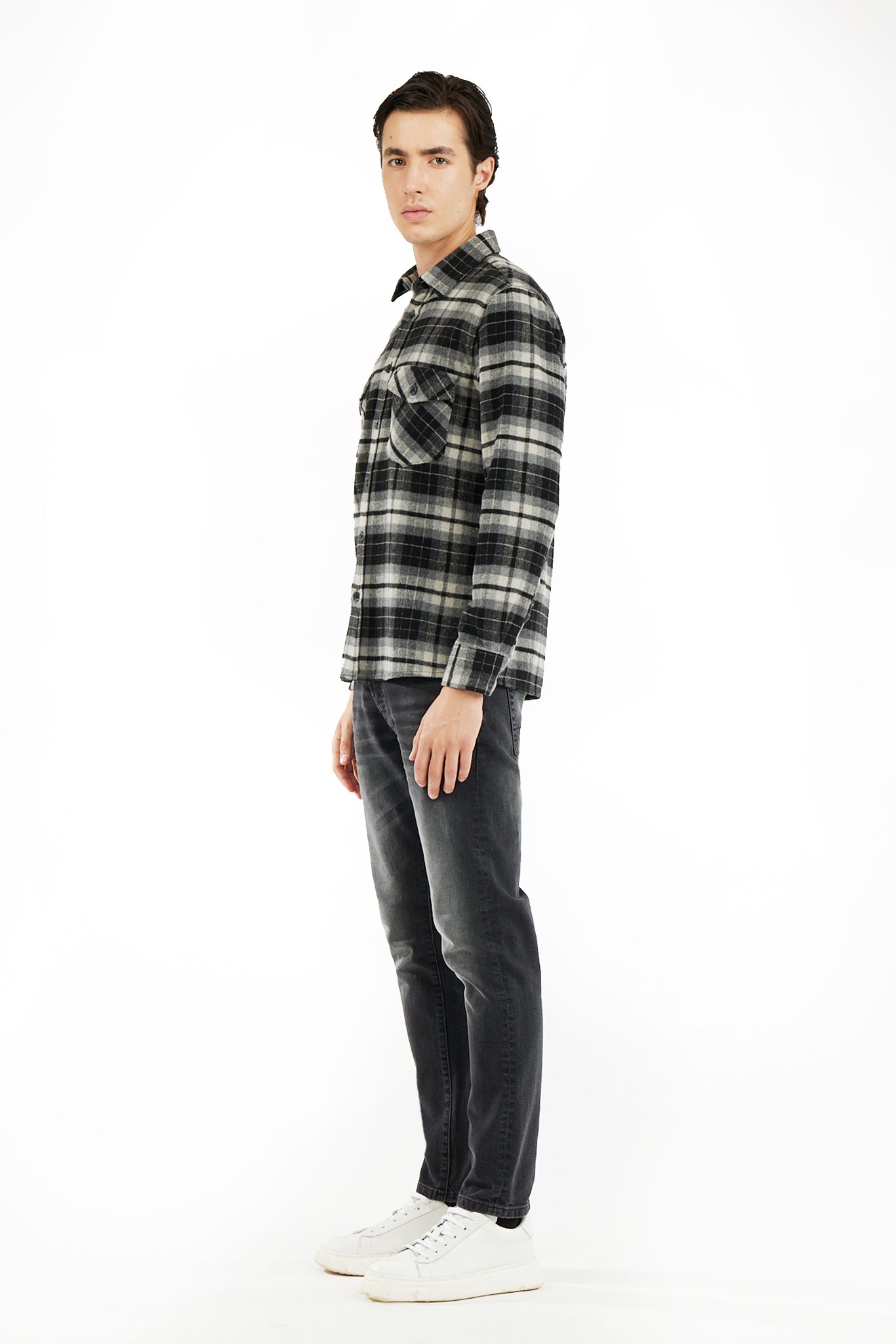 Overshirt a quadri