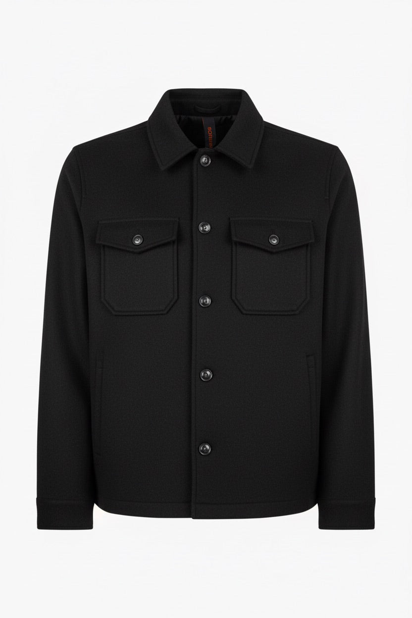 Giacca camicia misto lana