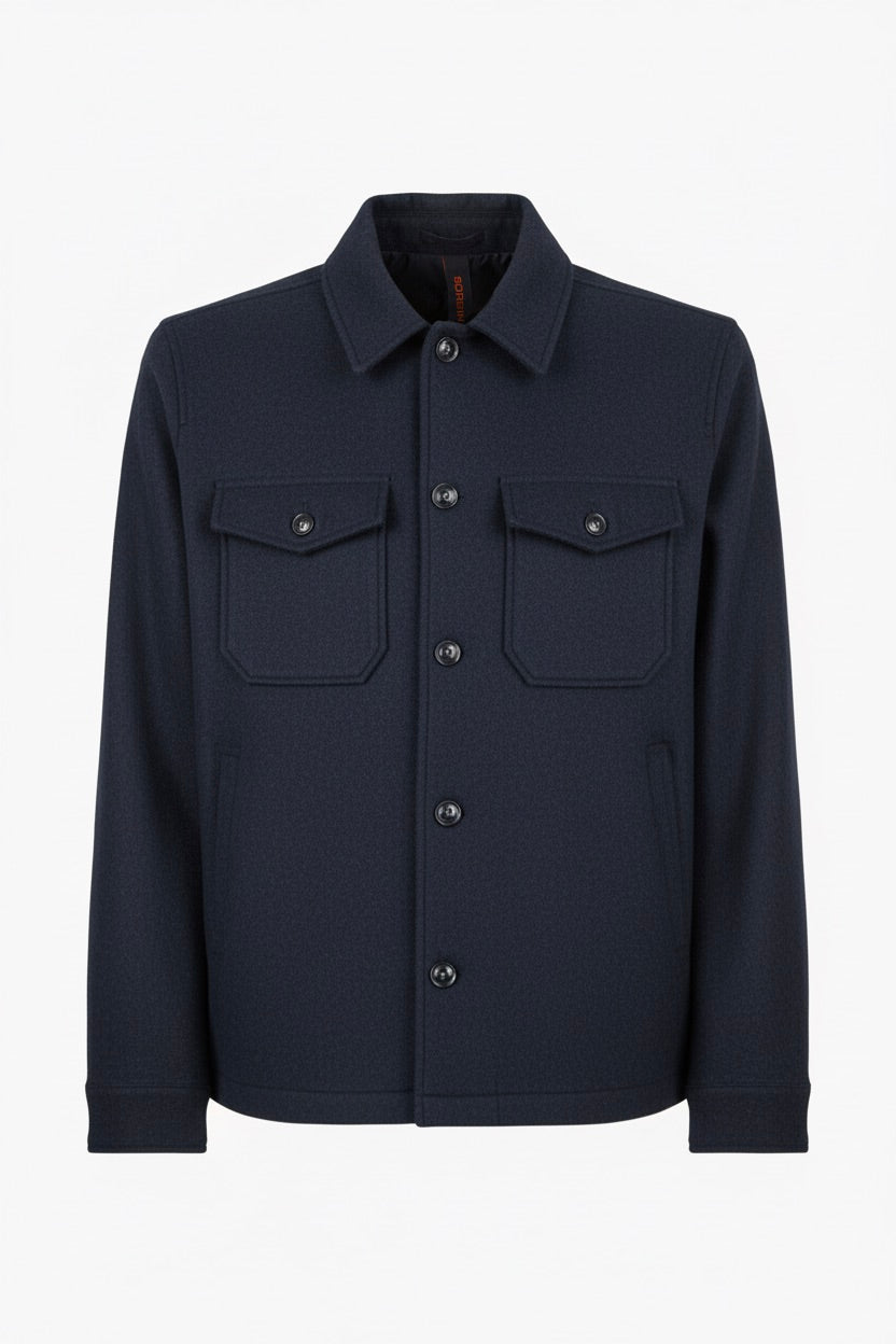 Giacca camicia misto lana
