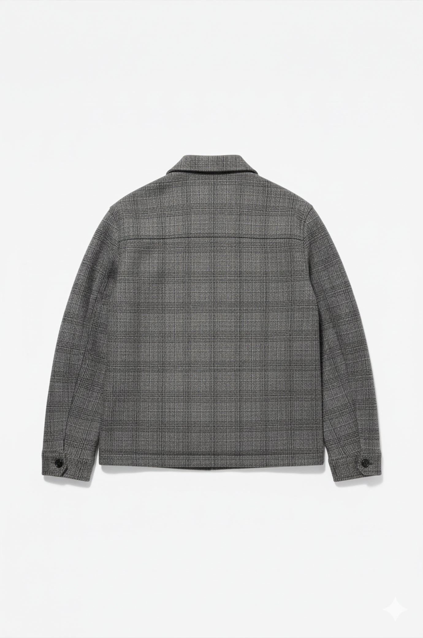 Giacca camicia misto lana a quadri