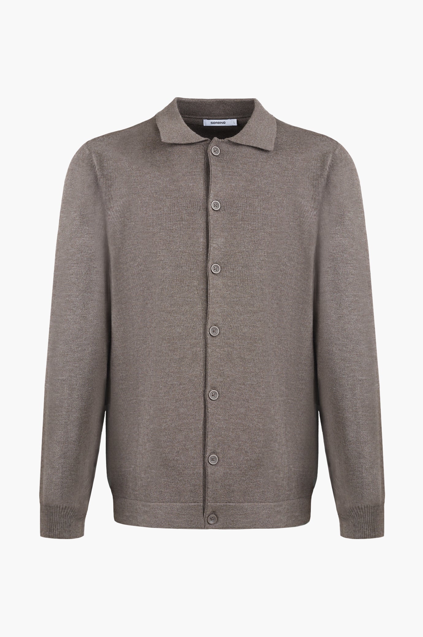 Cardigan collo camicia