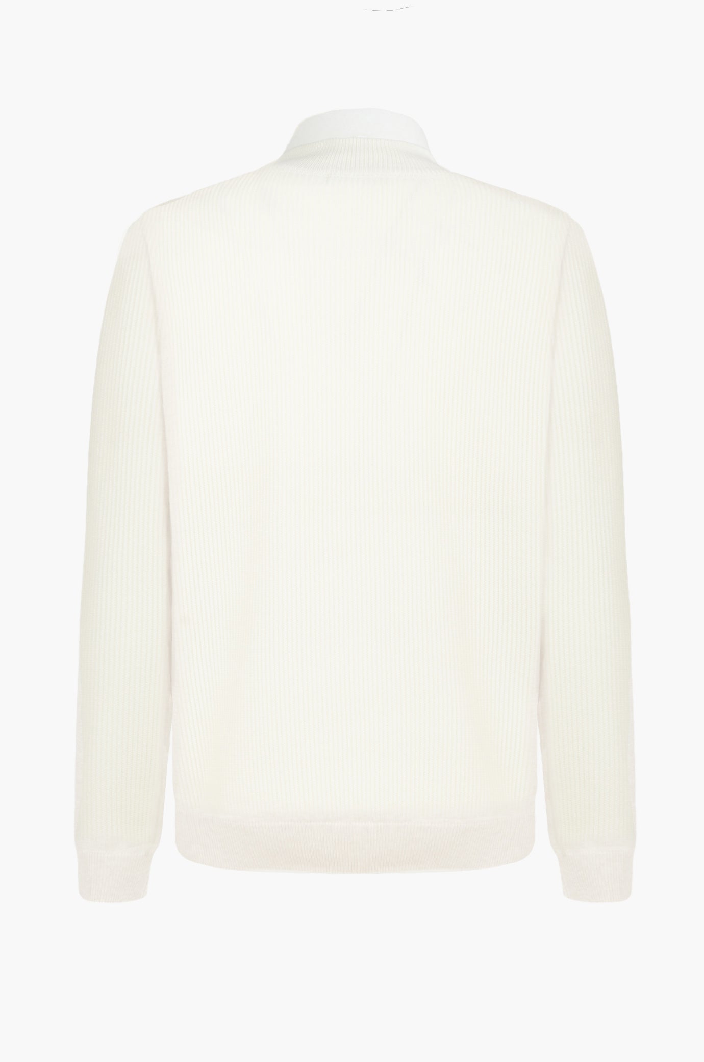 Pullover a coste mezza zip