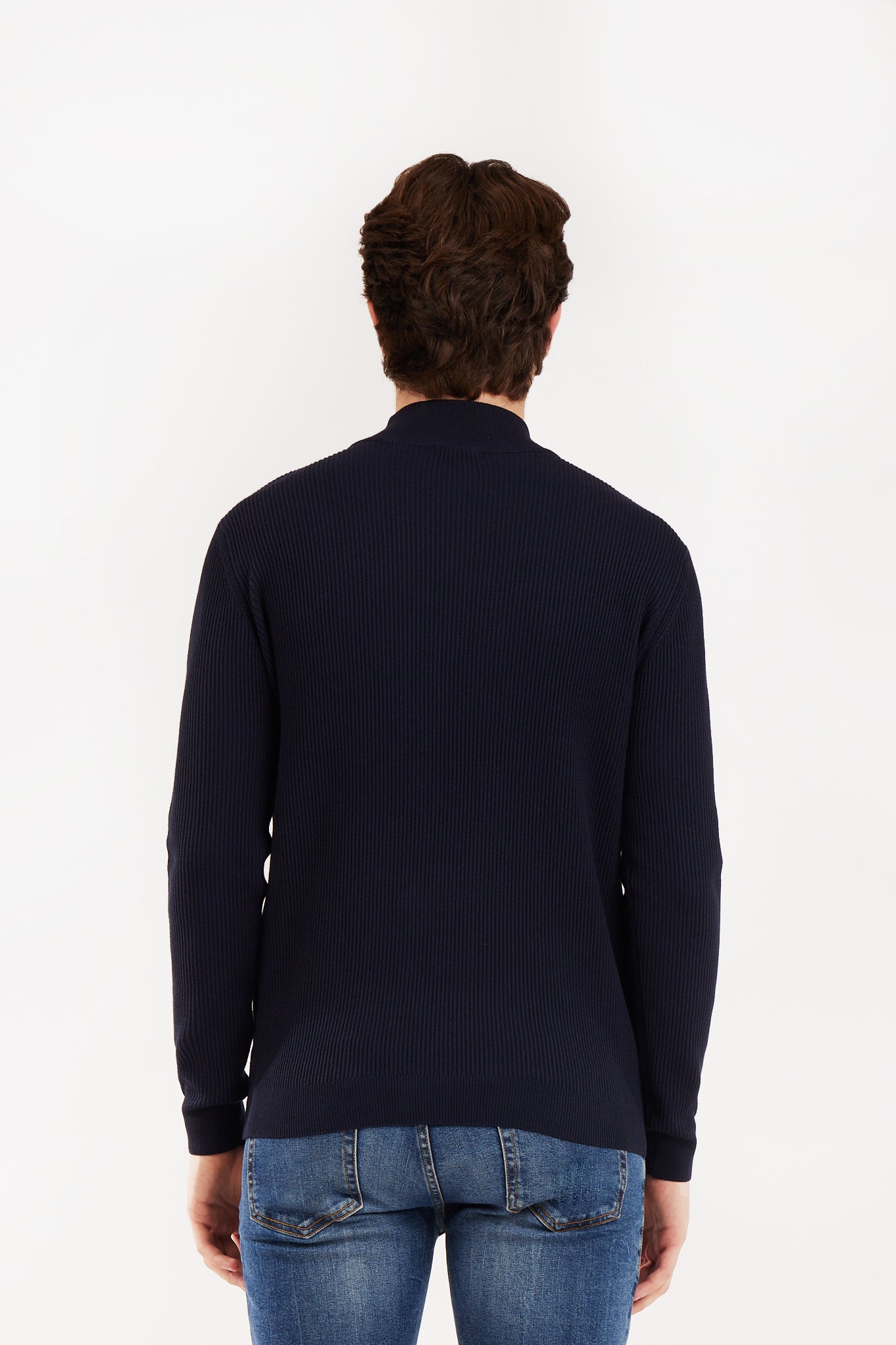 Pullover lupetto con trama